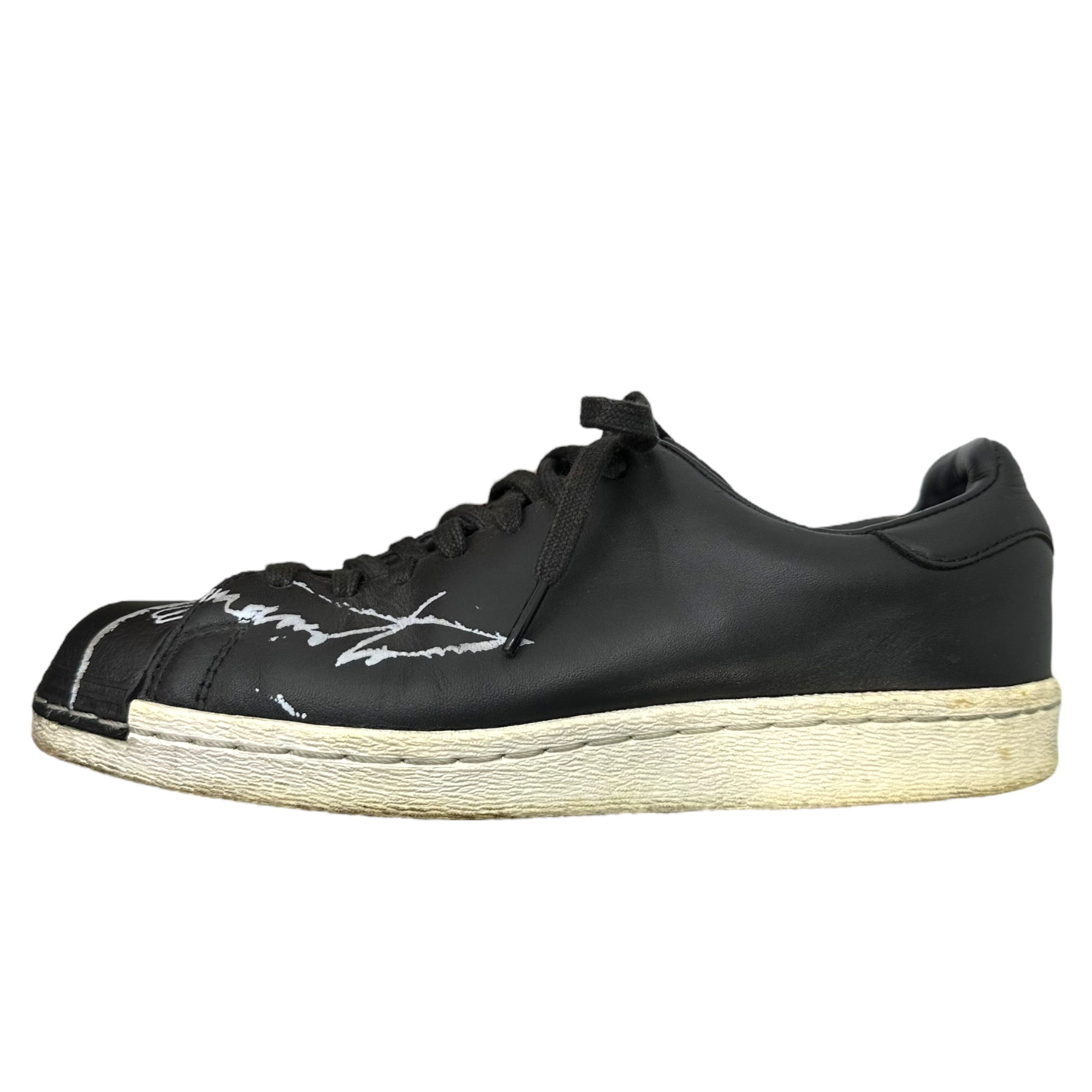 Y-3(ワイスリー) Signature Logo Low Cut Leather Sneakers シグネチャー ロゴ ローカット レザー スニーカー EF2264 24.0cm ブラック×ホワイト