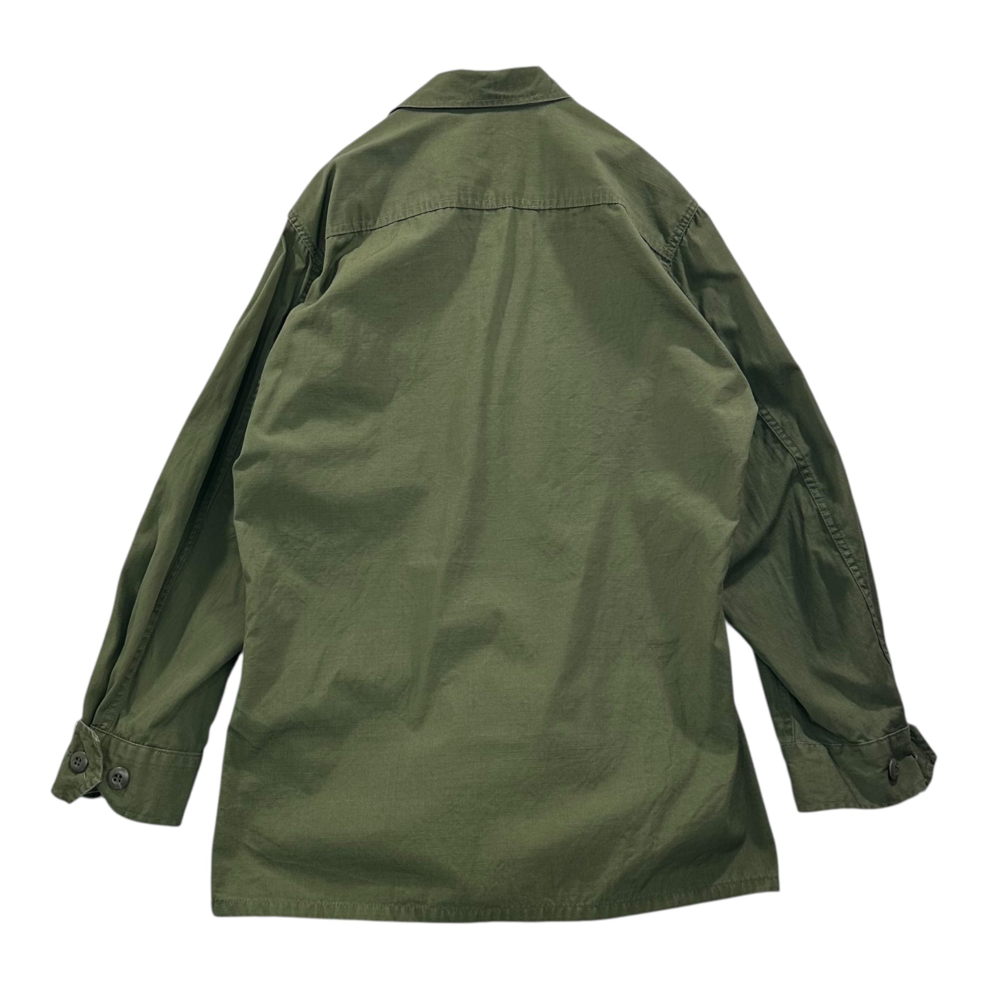 US ARMY(アメリカ軍) 70's 5th Jungle Fatigue Jacket ジャングル ファティーグ ジャケット リップストップ 8405-935-4704 SMALL-SHORT ブラック 70年代 ヴィンテージ ミリタリー dpsc dir of mfg
