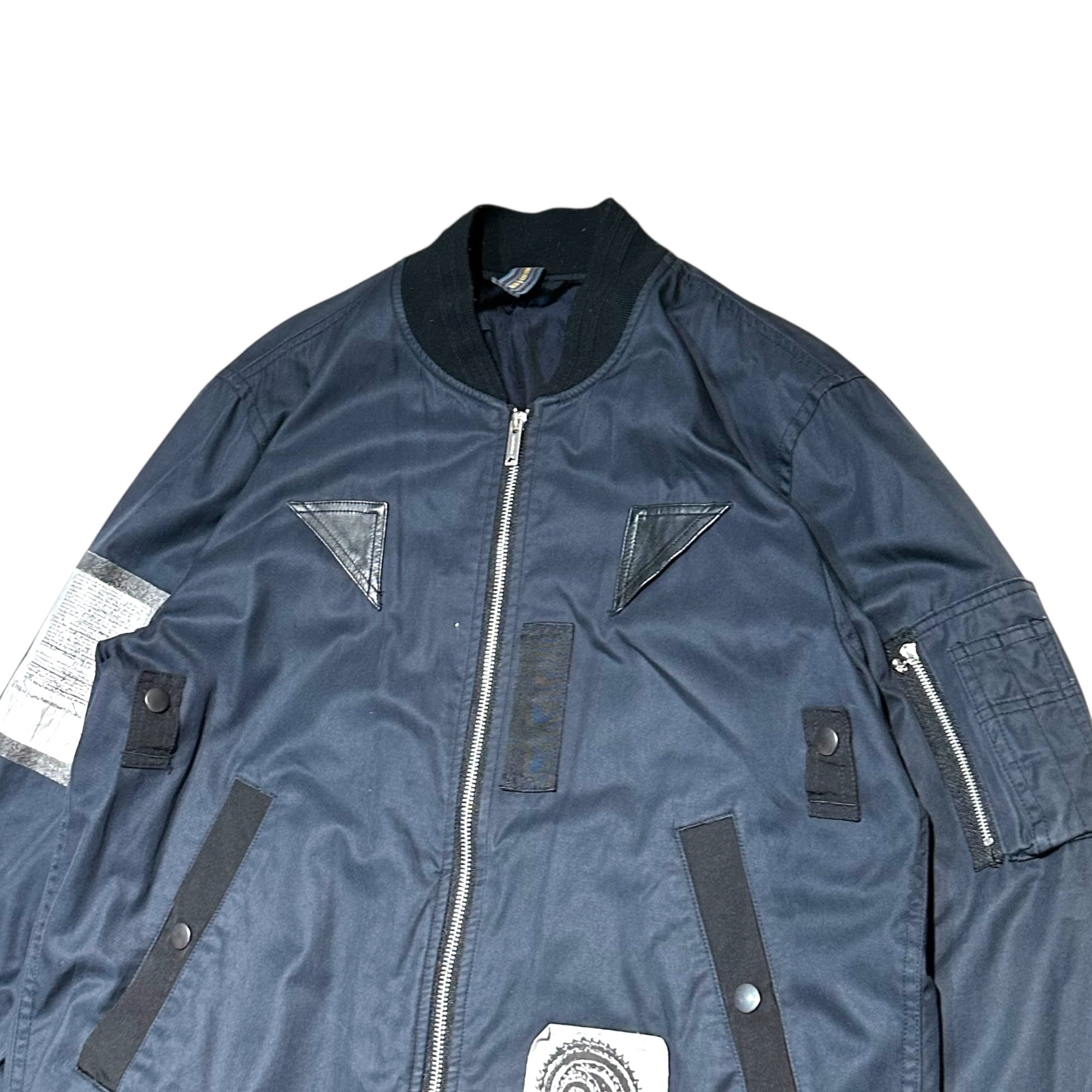MIHARA YASUHIRO(ミハラヤスヒロ) 15SS Patch Flight MA-1 Jacket ワッペン フライト MA-1 ジャケット 41051291 50(L) ネイビー