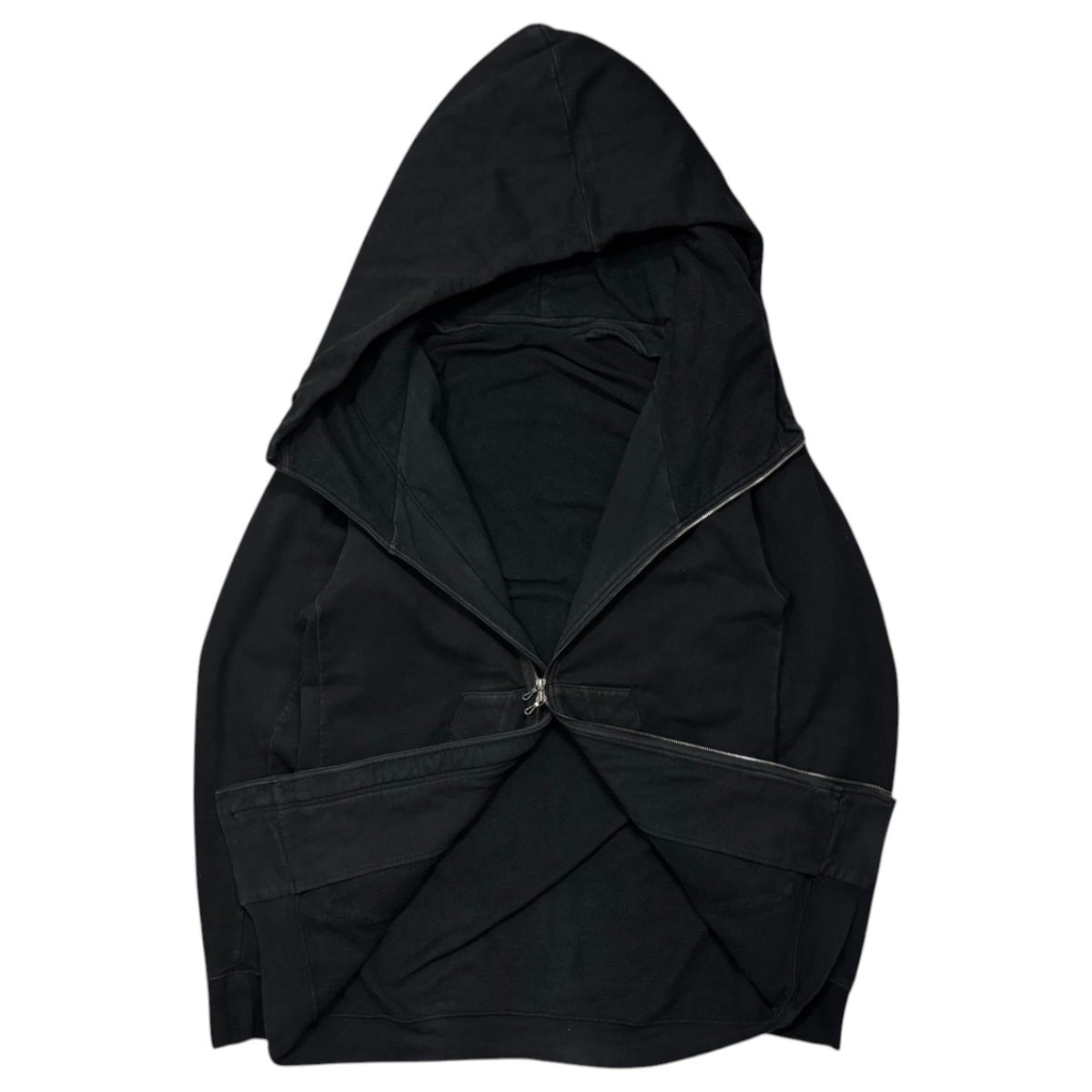 JULIUS(ユリウス) 2020AW Coated Zip-Up Hoodie コーティング ジップ アップ フーディ 717CUM19-C 1 ブラック