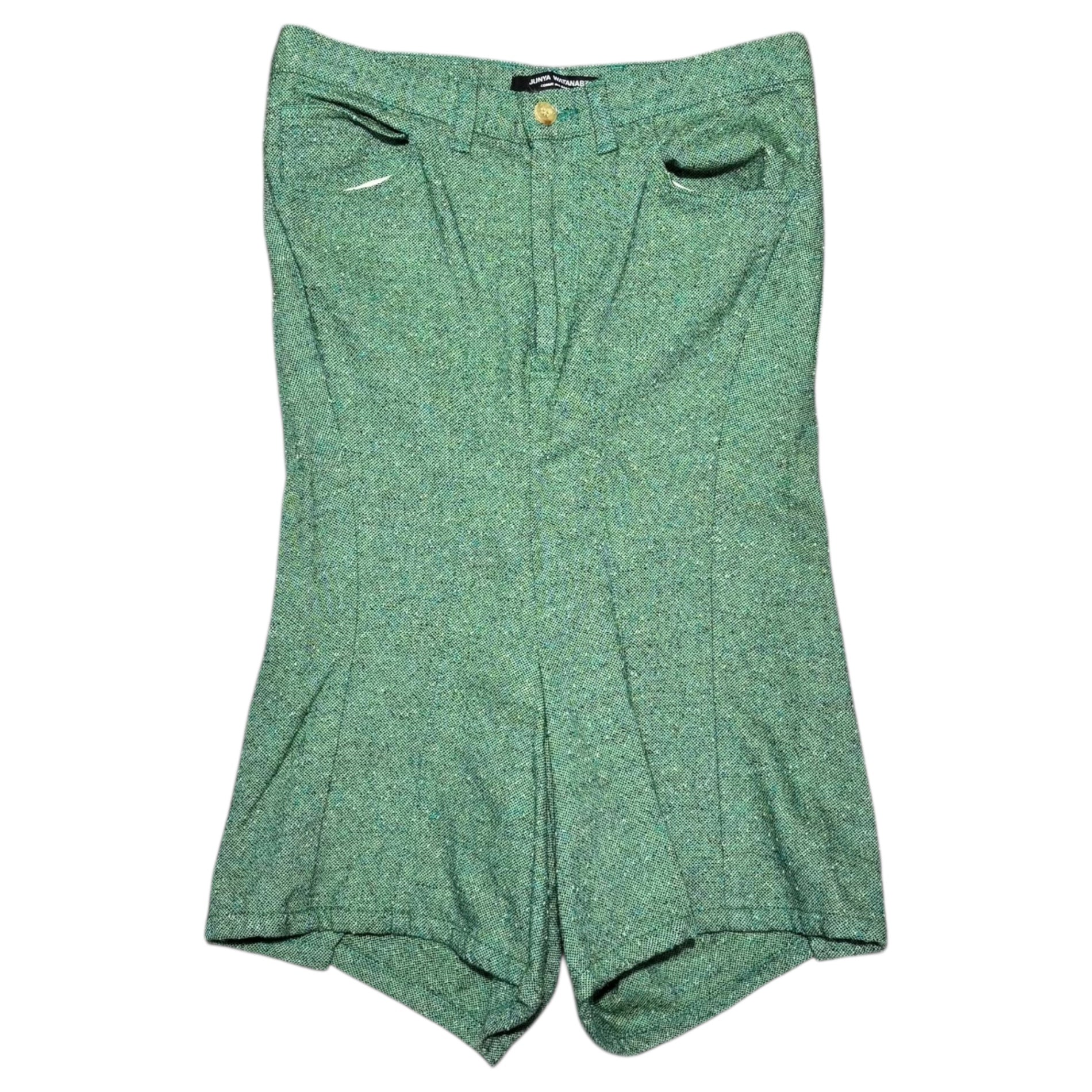 COMME des GARCONS JUNYA WATANABE(コムデギャルソンジュンヤワタナベ) 04AW Tweed Mermaid Pants ツイード マーメード パンツ JN-S028 S グリーン AD2004