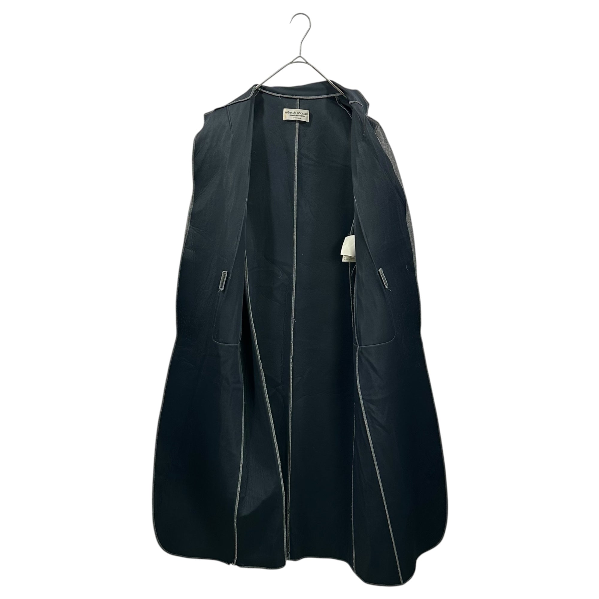 robe de chambre COMME des GARCONS(ローブドシャンブルコムデギャルソン) 1999AW Bonded Wool Long Coat ボンディング ウール ロング コート RJ-040140 表記無(S程度) グレー 90's 90年代 AD1999