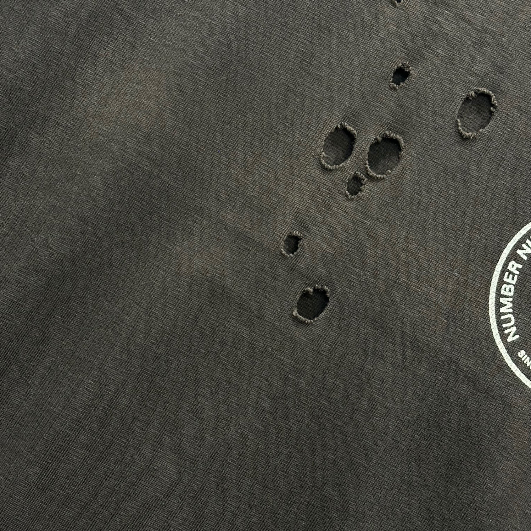 NUMBER (N)INE(ナンバーナイン) 2001SS ”TIME” Perforated skull tank top タイム期 穴あき ドクロ スカル プリント タンクトップ 4(L) チャコールグレー 00's Archive アーカイブ 稀少サイズ