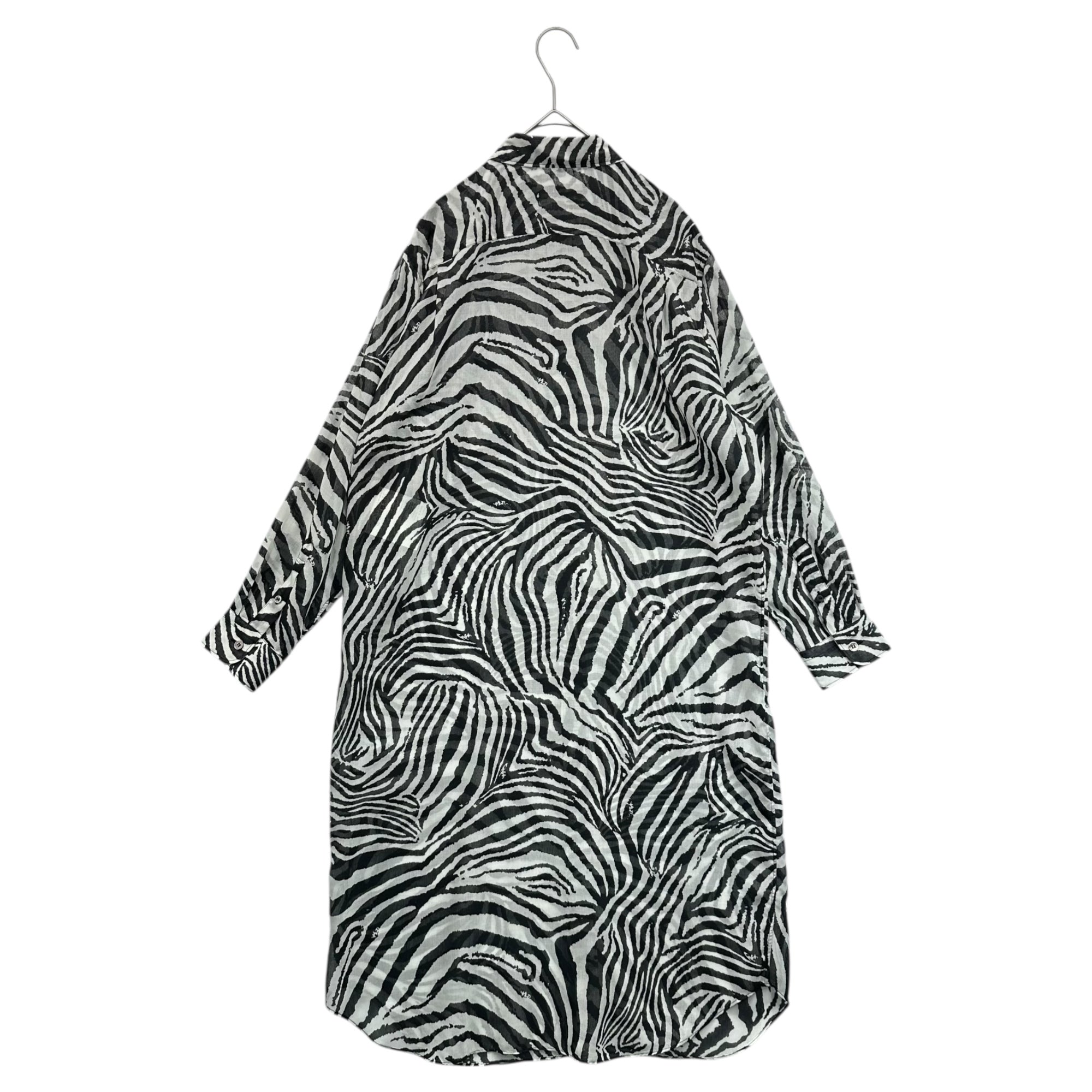 COMME des GARCONS JUNYA WATANABE(コムデギャルソンジュンヤワタナベ) 20AW Zebra Muslin Shirt Dress ゼブラ モスリン シャツ ドレス ワンピース JF-O014 S ホワイト×ブラック AD2020