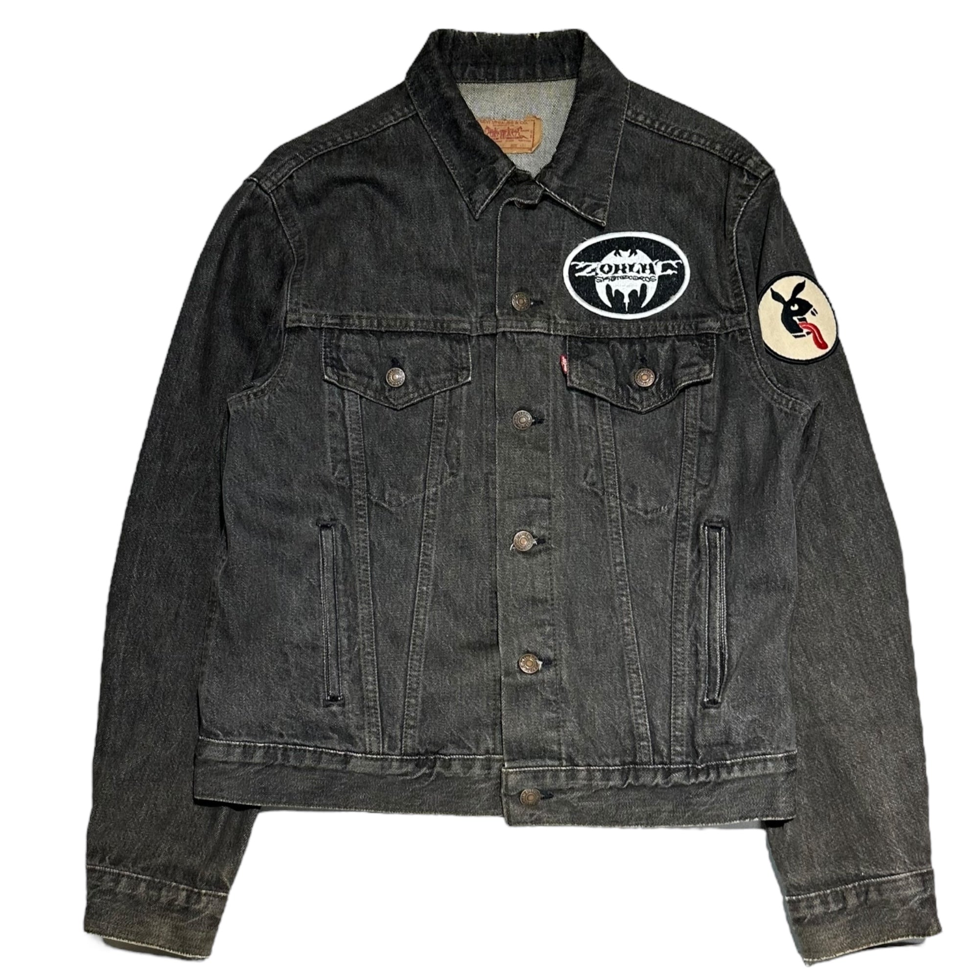 Levi's(リーバイス) 80's 70506 USA made Black Tracker Denim Jacket先染め ブラック トラッカー デニム ジャケット ワッペン 70506-0259 42R ブラック USA製 80年代 ヴィンテージ ボタン裏755