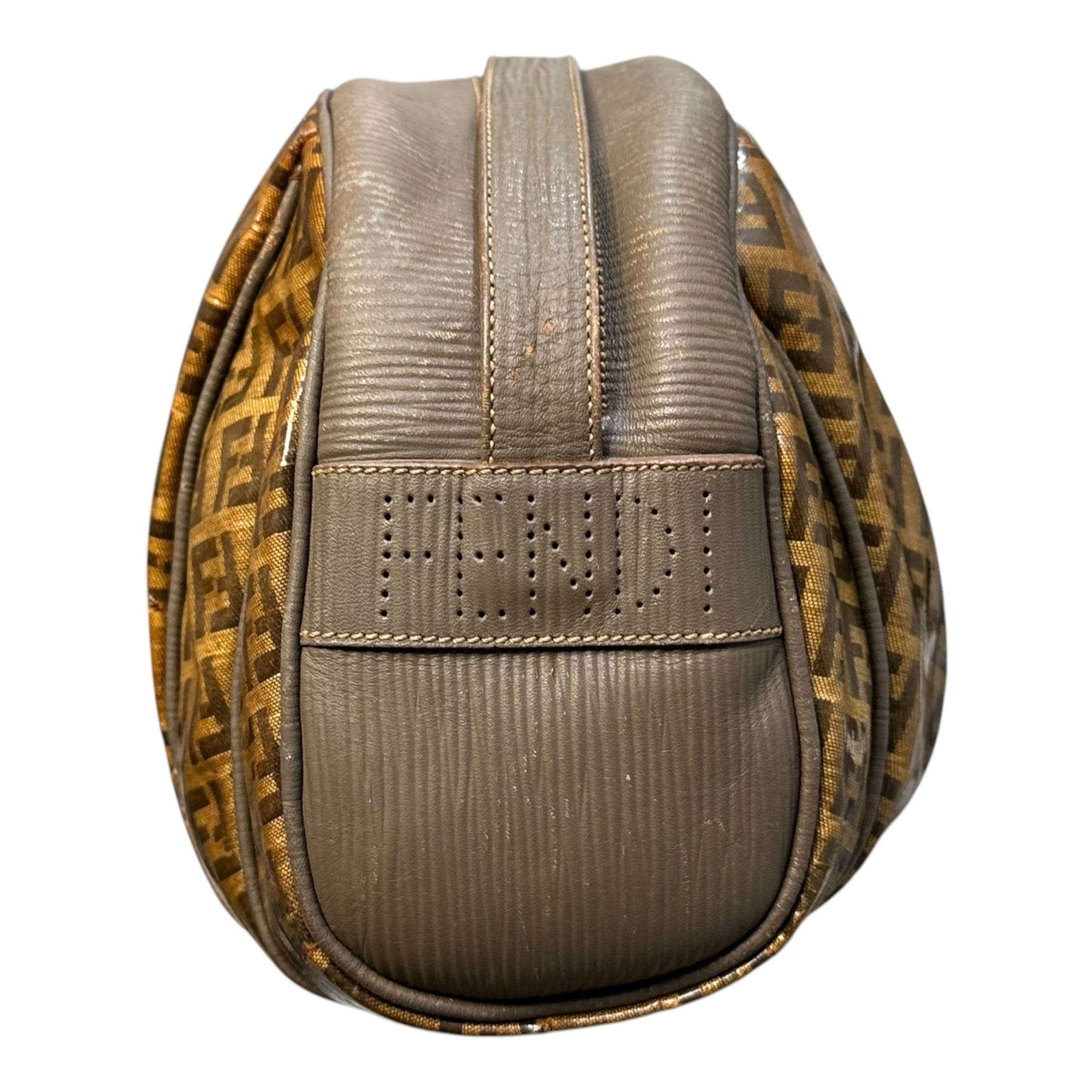 FENDI フェンディ ズッキーノ柄 ショルダーバッグ PVC レザー ブラウン FENDI(フェンディ) Zucchino PVC Shoulder Bag ズッキーノ柄 PVC