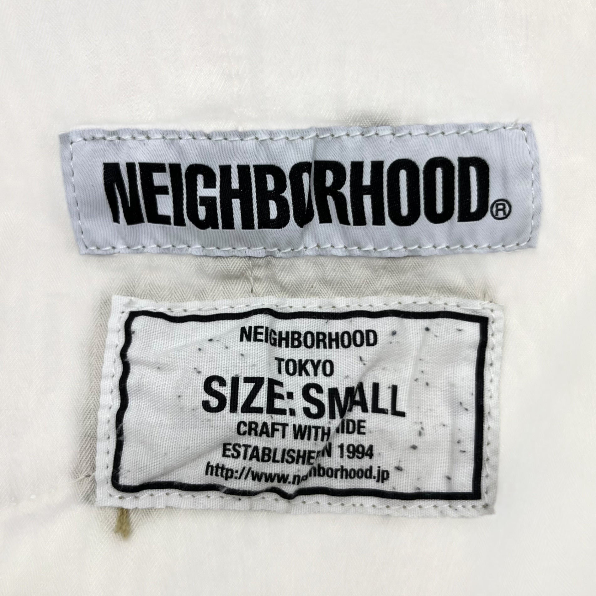 NEIGHBORHOOD(ネイバーフッド) WL.WIDE/C-PT ワイドチノパン ペンキ リメイク加工 181NYNH-PTM06 S ベージュ