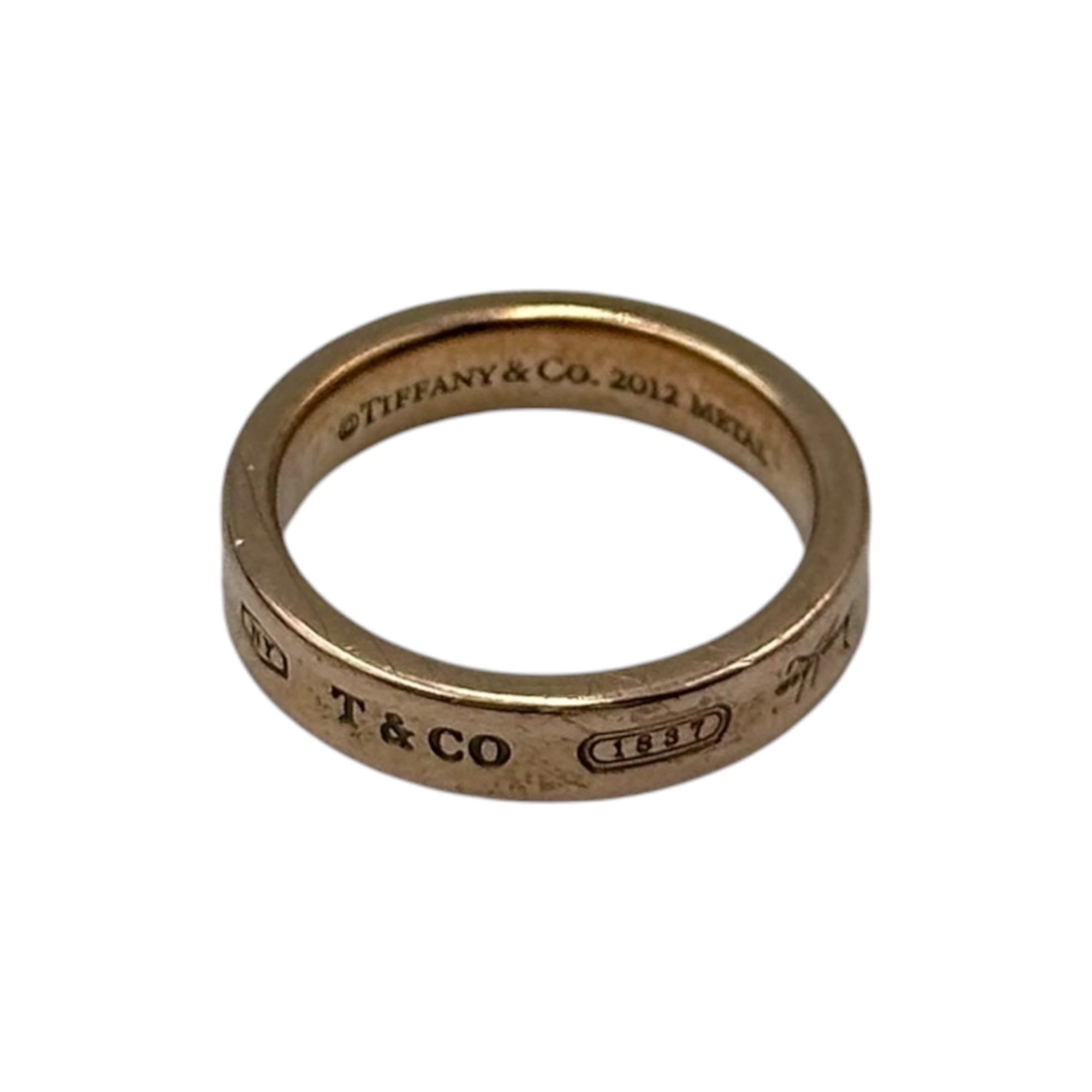 TIFFANY & CO.(ティファニー) 1837 Narrow Ring Rubedo Metal ナローリング ルベドメタル 指輪 7~8号程度 ピンクゴールドカラー 2012 RubedoMetal 創業175周年記念 4.0g