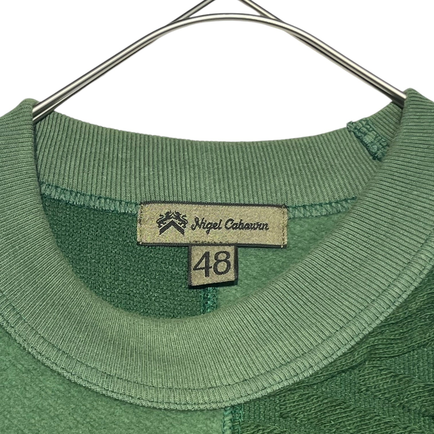 NIGEL CABOURN(ナイジェルケーボン) FISHERMAN CREW NECK フィッシャーマン クルーネック スウェット 8037-00-20003 48(M) グリーン