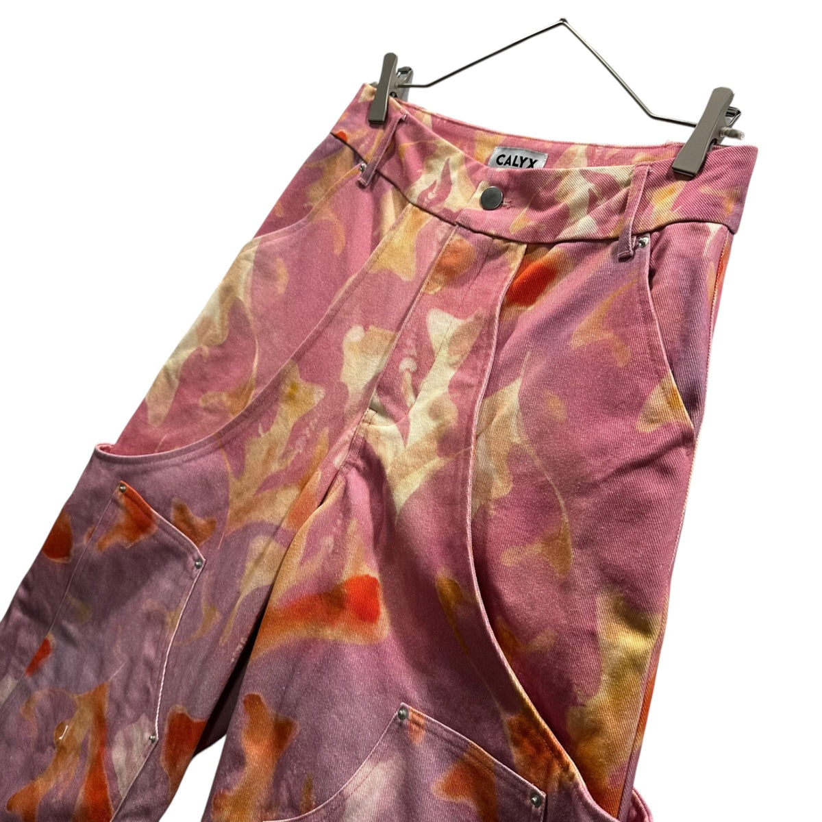 CALYX(カリクス) CARPENTER PANTS カーペンター パンツ CAL25SS-PT004 S グリーン×ピンク 参考定価86,900円(税込)