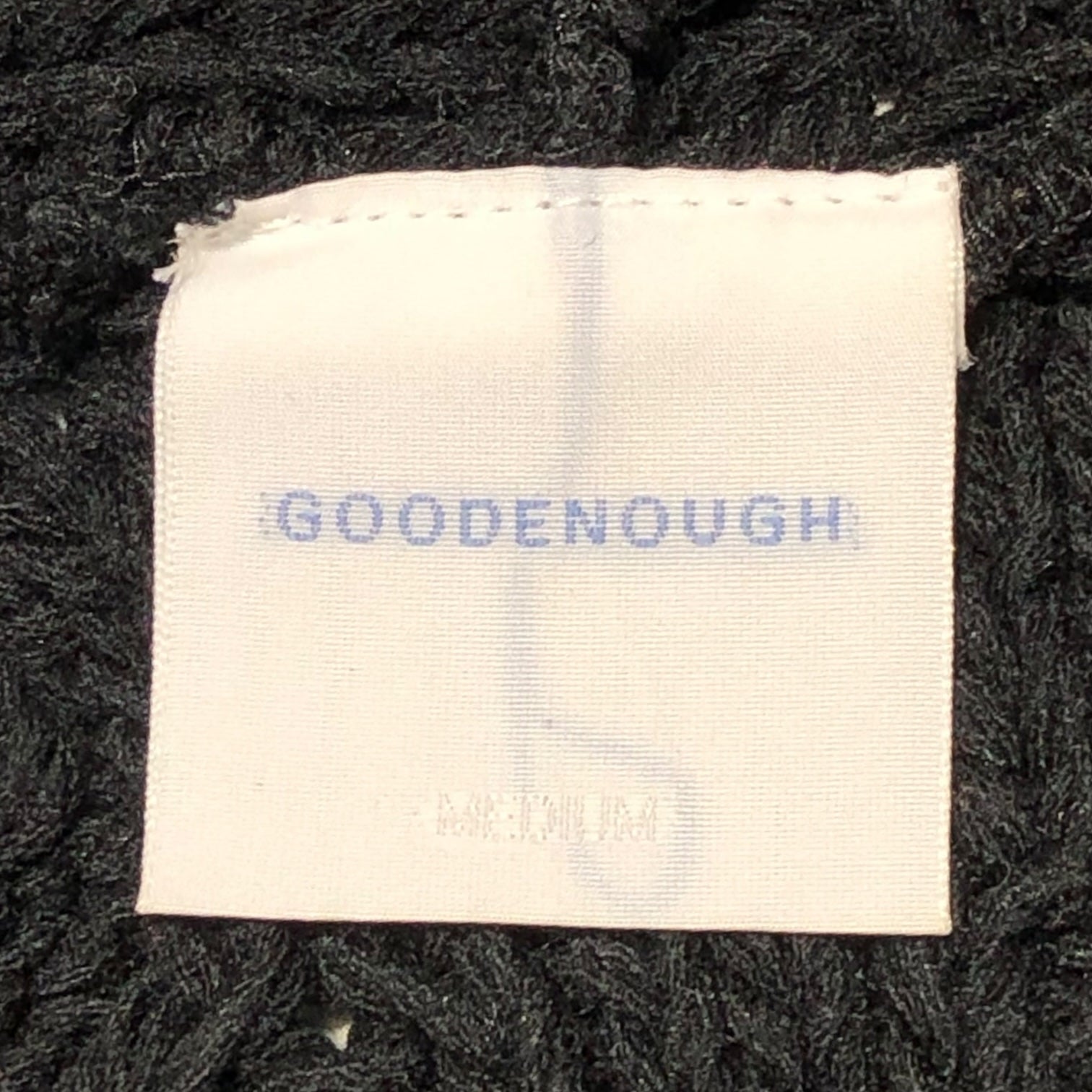 GOODENOUGH(グッドイナフ) 90~00'S cable knit zip hoodie ケーブルニット ジップパーカー 表記なし(FREE) ブラック 藤原ヒロシ