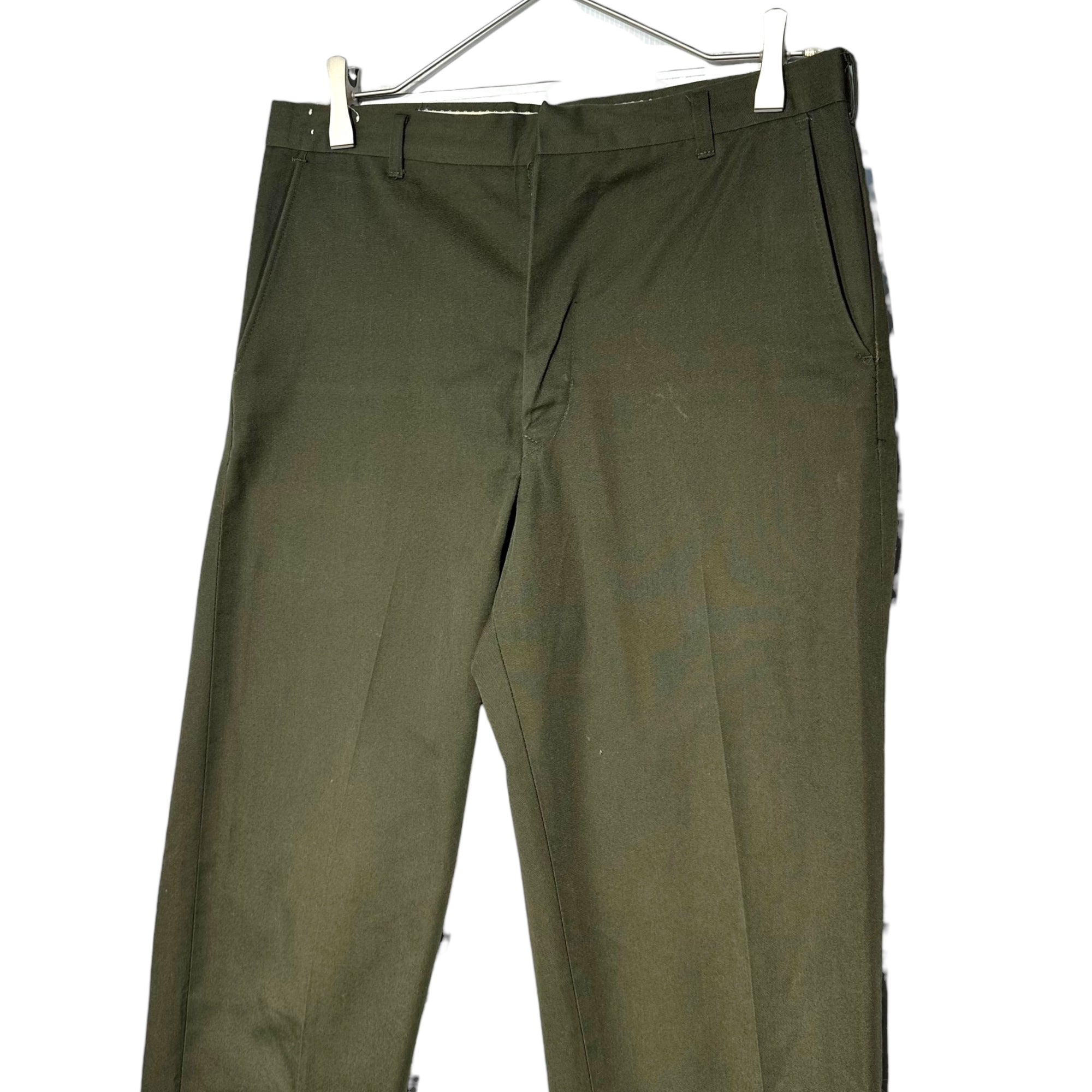 Levi's(リーバイス) 60's USA made CONMAR ZIP STA-PREST スタプレ テーパード スラックス 表記無(実寸W約79cm) オリーブ 推定60年代 ヴィンテージ パンツ