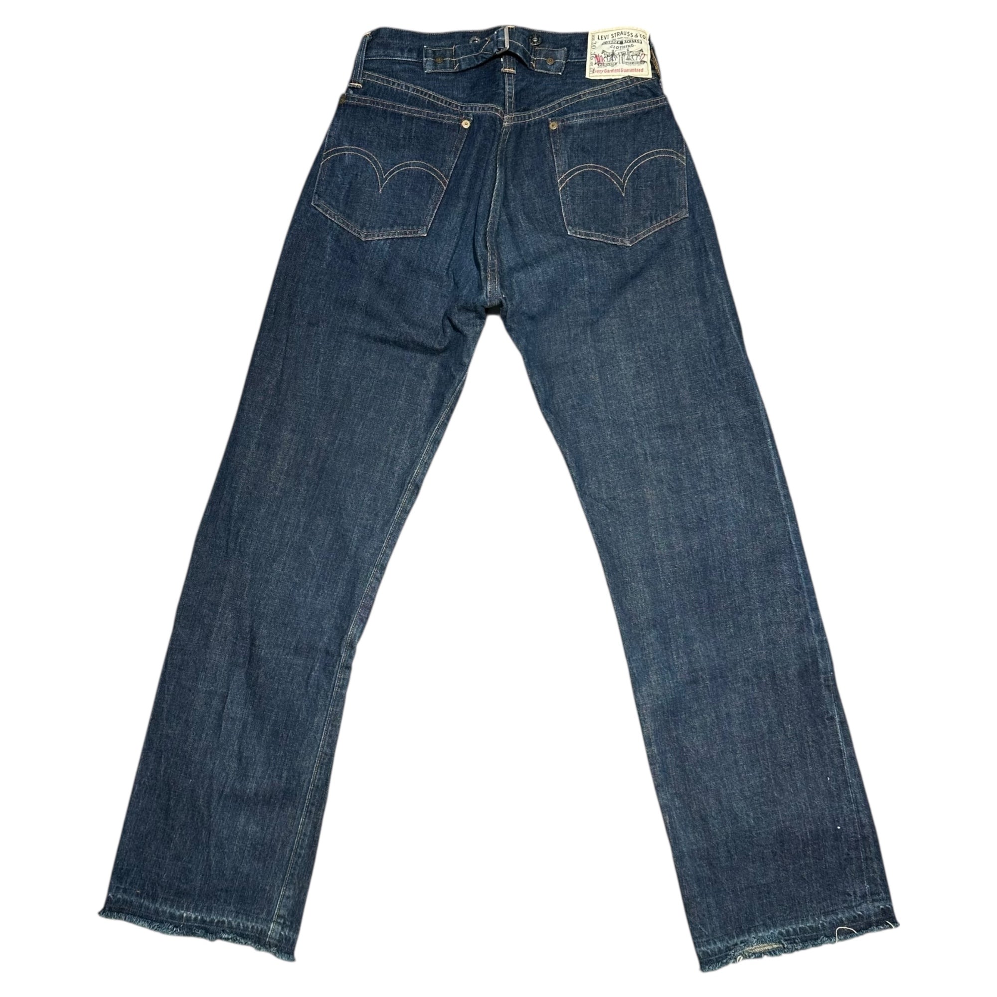 Levi's(リーバイス) 90's 1920 TYPE Lot 201 USA made Valencia Factory Denim Pants バレンシア工場 1920年復刻モデル デニム パンツ 201-0020 W30 L36 インディゴ ボタン裏刻印555 1999年製 90年代 ヴィンテージ