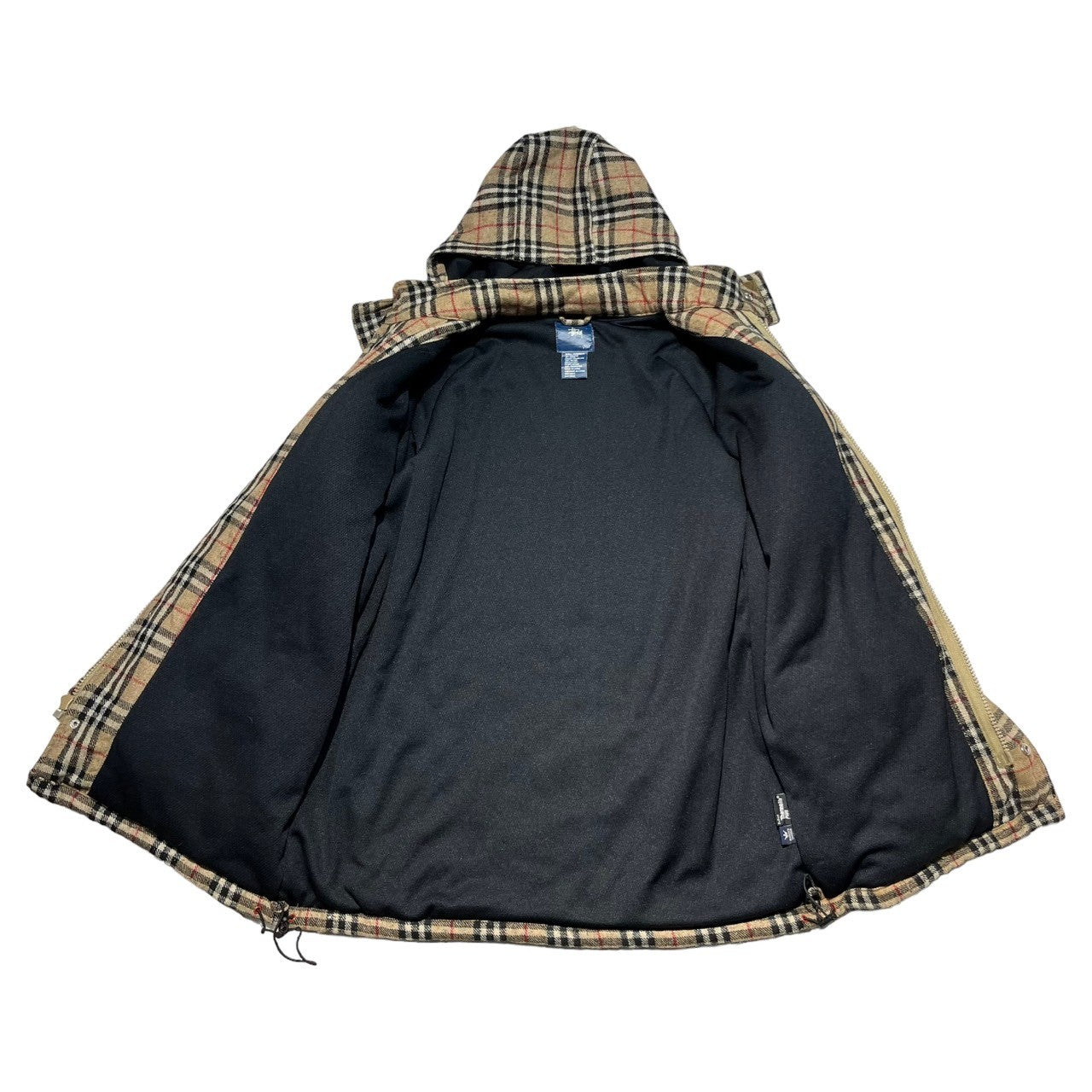 STUSSY(ステューシー) 90's ~ 00's burberry check padded jacket バーバリー チェック 中綿 ジャケット  XL ベージュ OLD ヴィンテージ 90年代～