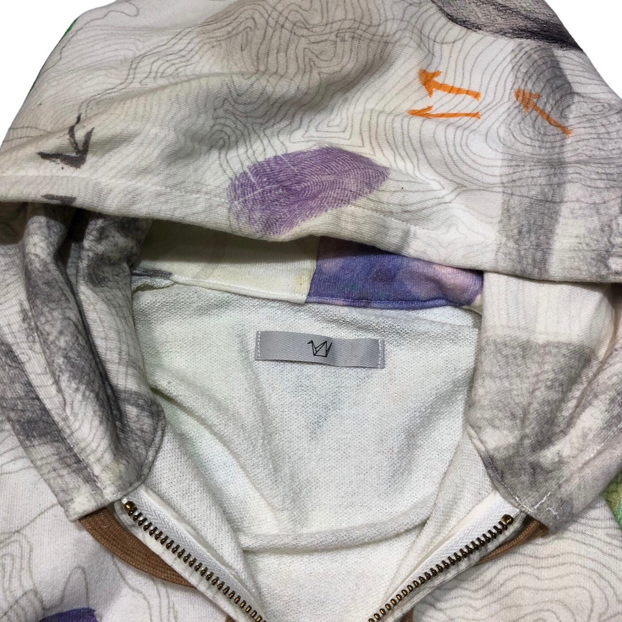 ohta(オオタ) 14SS All-over pattern zip-up hoodie 総柄 ジップアップ パーカー 14SS-JM-03P SIZE S マルチカラー