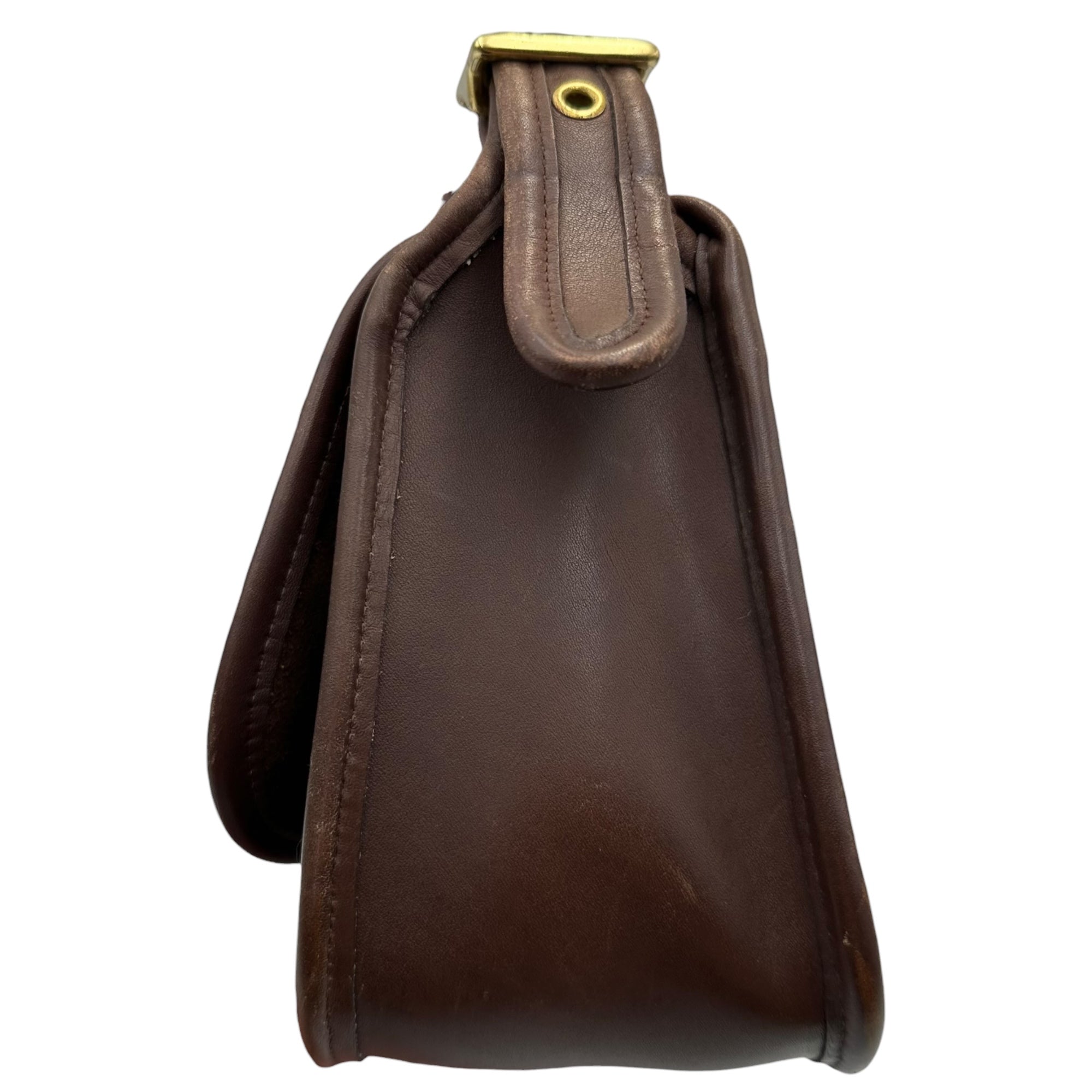 OLD COACH(オールドコーチ) Turnlock Old Leather Shoulder Pouch ターンロック オールド レザー ショルダー ポーチ ブラウン