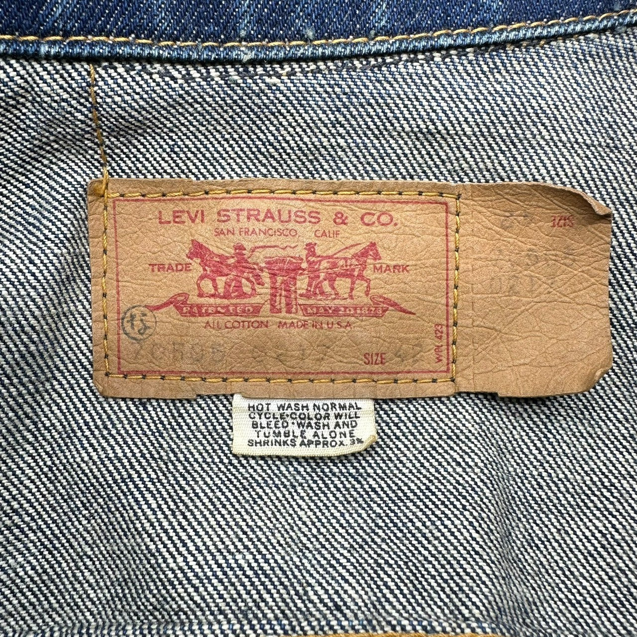 Levi's(リーバイス) 70's 4th 70505 Vintage Denim Trucker Jacket ヴィンテージ デニム トラッカー ジャケット 70505-0217 42(L程度) インディゴ スモールe 70年代 ヴィンテージ