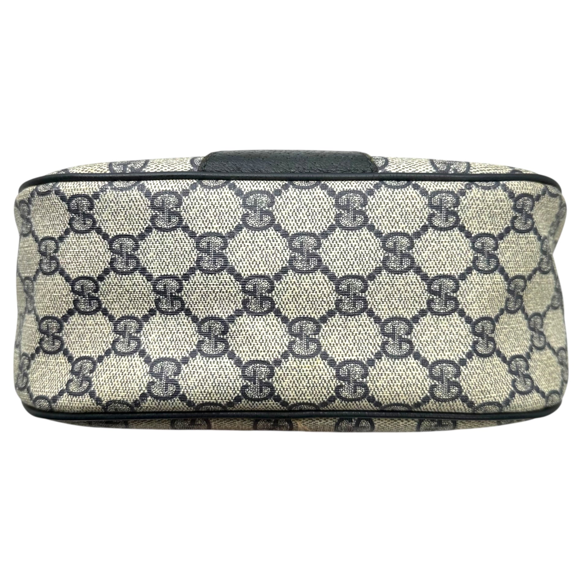 GUCCI(グッチ) GG Sherry Line Mini Shoulder Bag GG キャンバス シェリーライン ミニ ショルダー バッグ 89・02・032 グレー×ネイビー OLD ヴィンテージ オールド