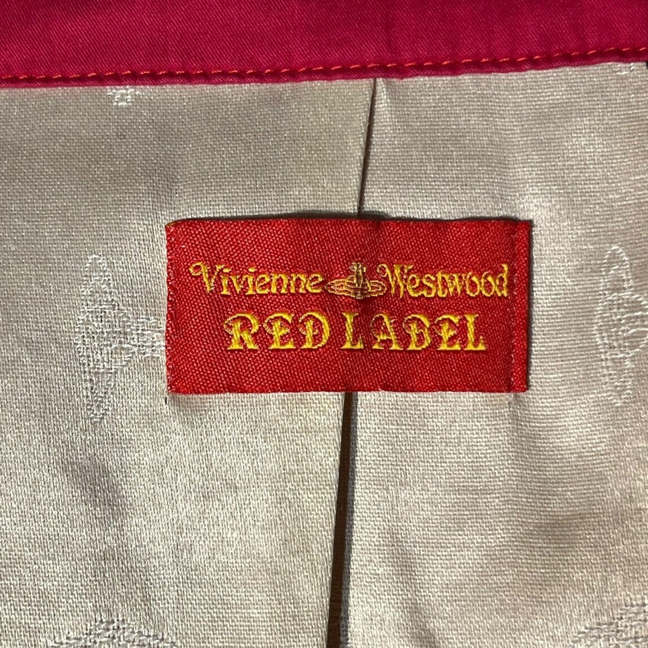 Vivienne Westwood RED LABEL(ヴィヴィアンウエストウッドレッドレーベル) Orb button gathered collar short trench coat オーブボタン ギャザー襟 ショート トレンチコート レッド