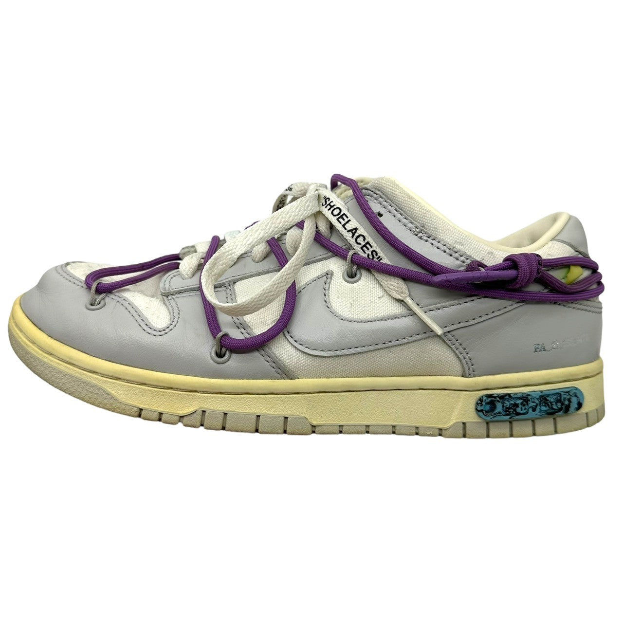 NIKE×Off-White(ナイキ×オフホワイト) Dunk Low 1 OF 50 "48" ダンク ロー DM1602-107 26.5cm グレー×ホワイト コラボ スニーカー