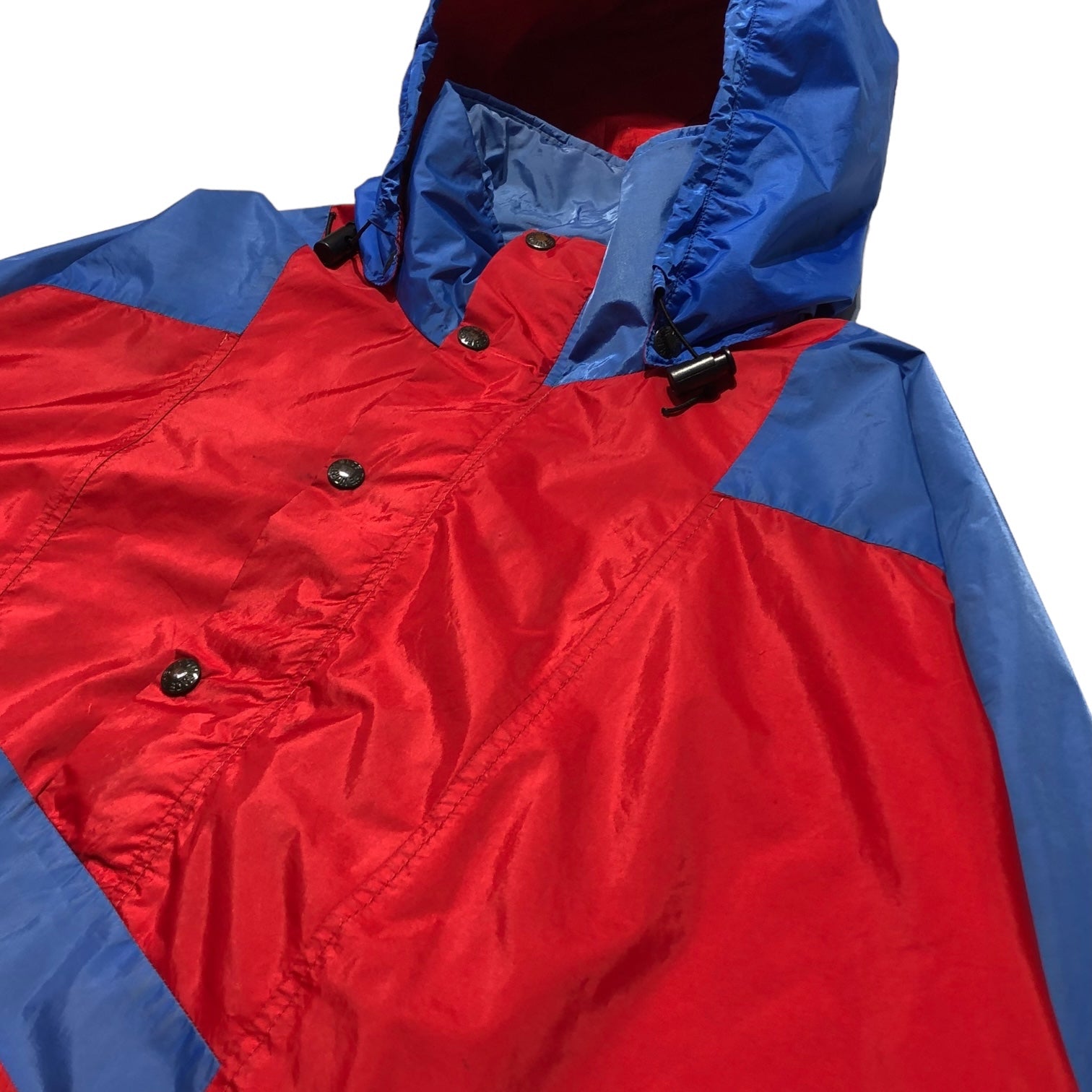 THE NORTH FACE(ノースフェイス) 90's "CORE-TEX" nylon anorak hoodie ナイロン アノラック パーカー L レッド×ブルー 90年代 マウンテンパーカー ジャケット