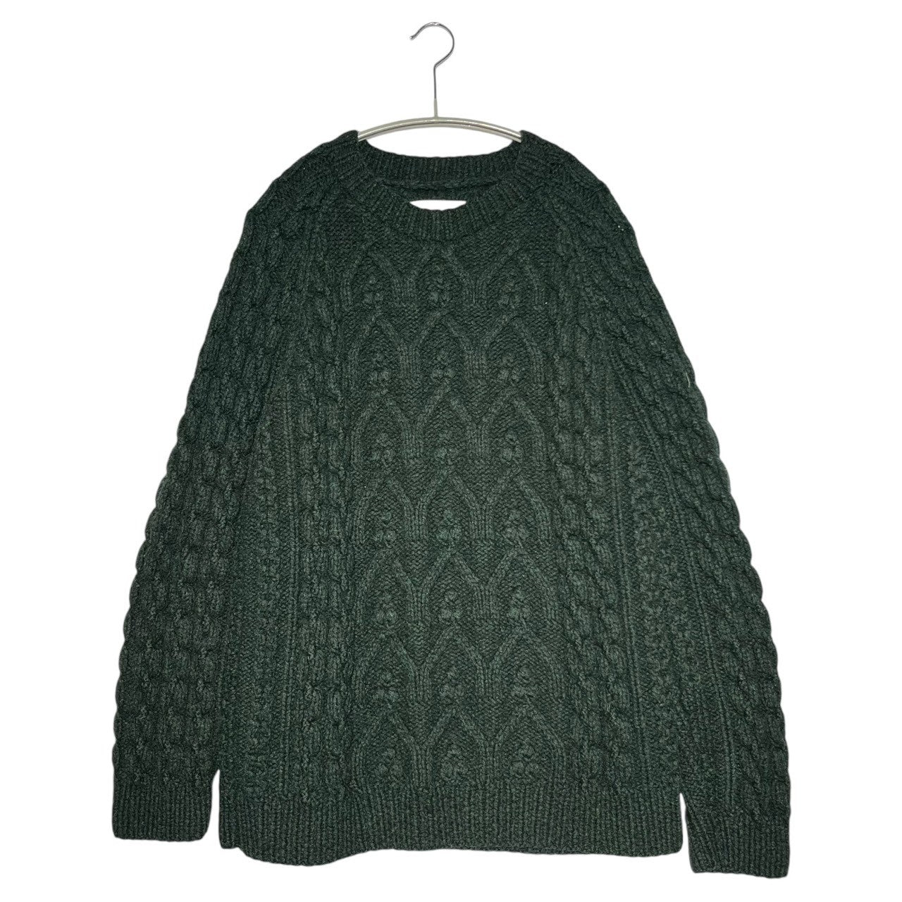 Maison Martin Margiela(メゾン マルタンマルジェラ) 13AW REPLICA ARAN SWEATER レプリカ アラン セーター S30GP0121 S ダークグリーン ローゲージ ケーブル ニット 名作