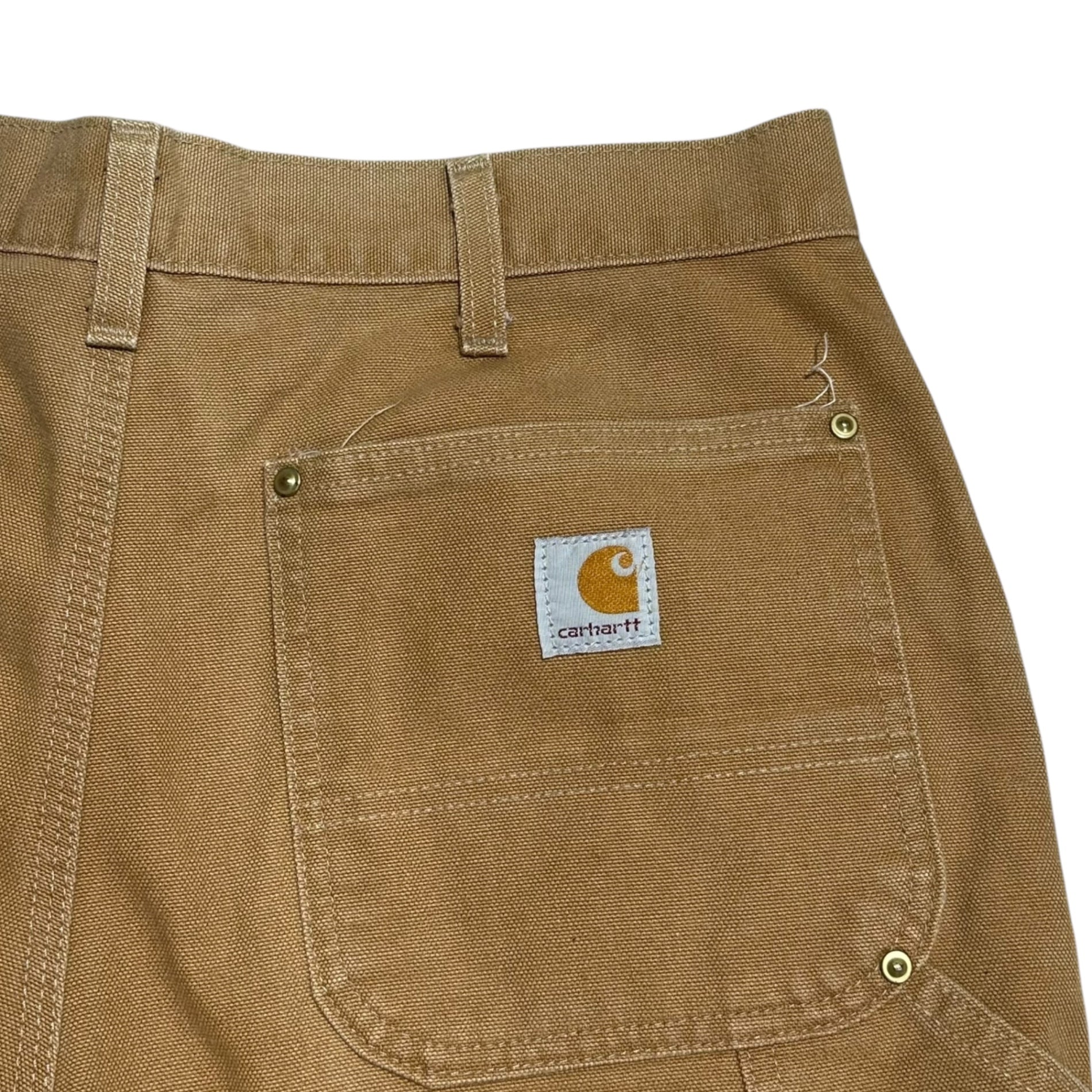 carhartt(カーハート) Double Knee Duck Work Pants ダブルニー ダック地 ワーク パンツ W34程度 ブラウン