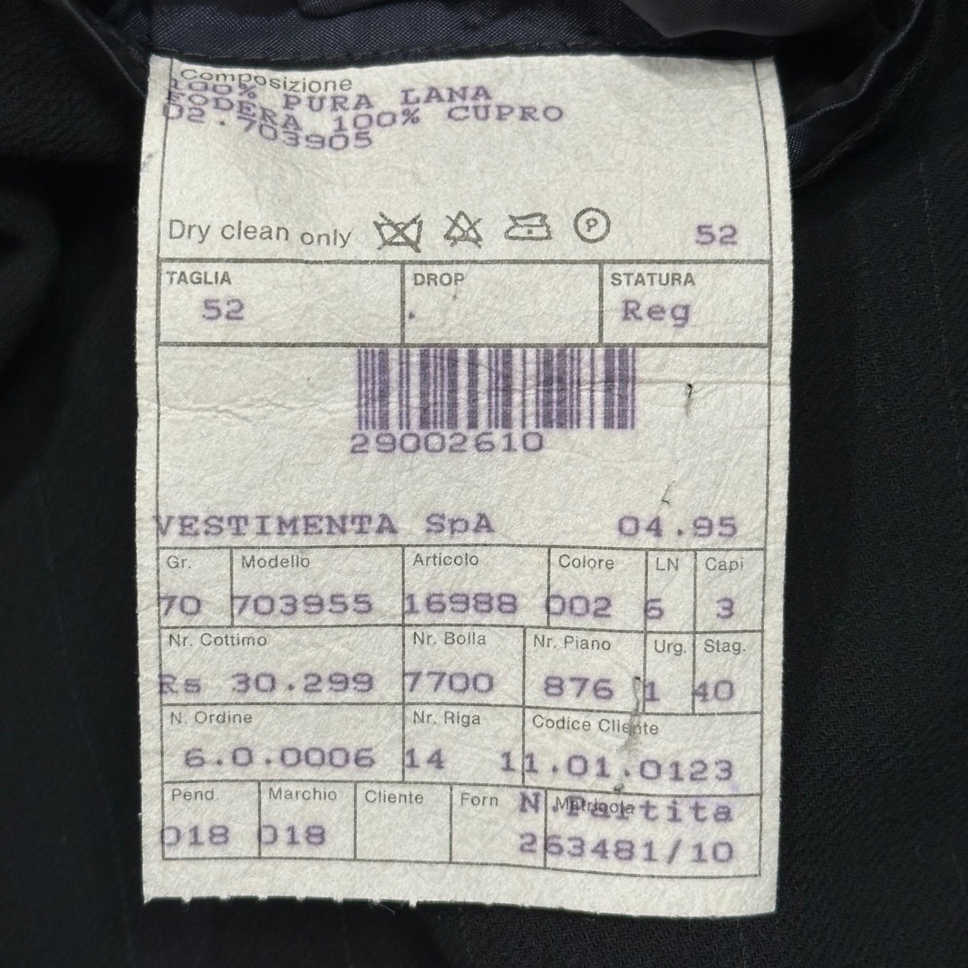 GIORGIO ARMANI(ジョルジオアルマーニ) 80's No-collar tailored jacket 80年代 ノーカラー テーラード ジャケット 48 ダークネイビー 80年代ヴィンテージ 稀少アイテム