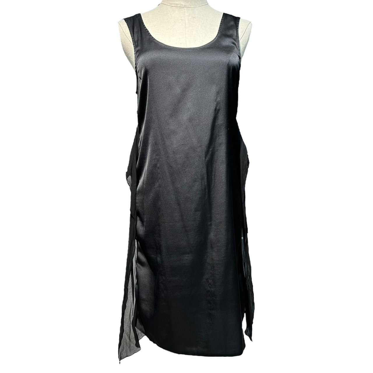 MM6 Maison Margiela(エムエムシックス) 16SS Back-Pleated Sleeveless Rayon Tunic Dress バック プリーツ ノースリーブ レーヨン チュニック ワンピース S32CT0740 40(L程度) ブラック