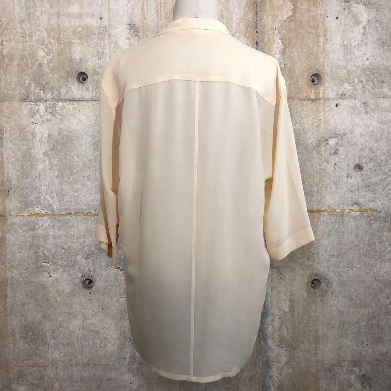 JIL SANDER+(ジルサンダープラス) 90'sシルクテーラードカラーダブル半袖シャツ 36(Sサイズ程度)※メンズでも着れるサイズ感