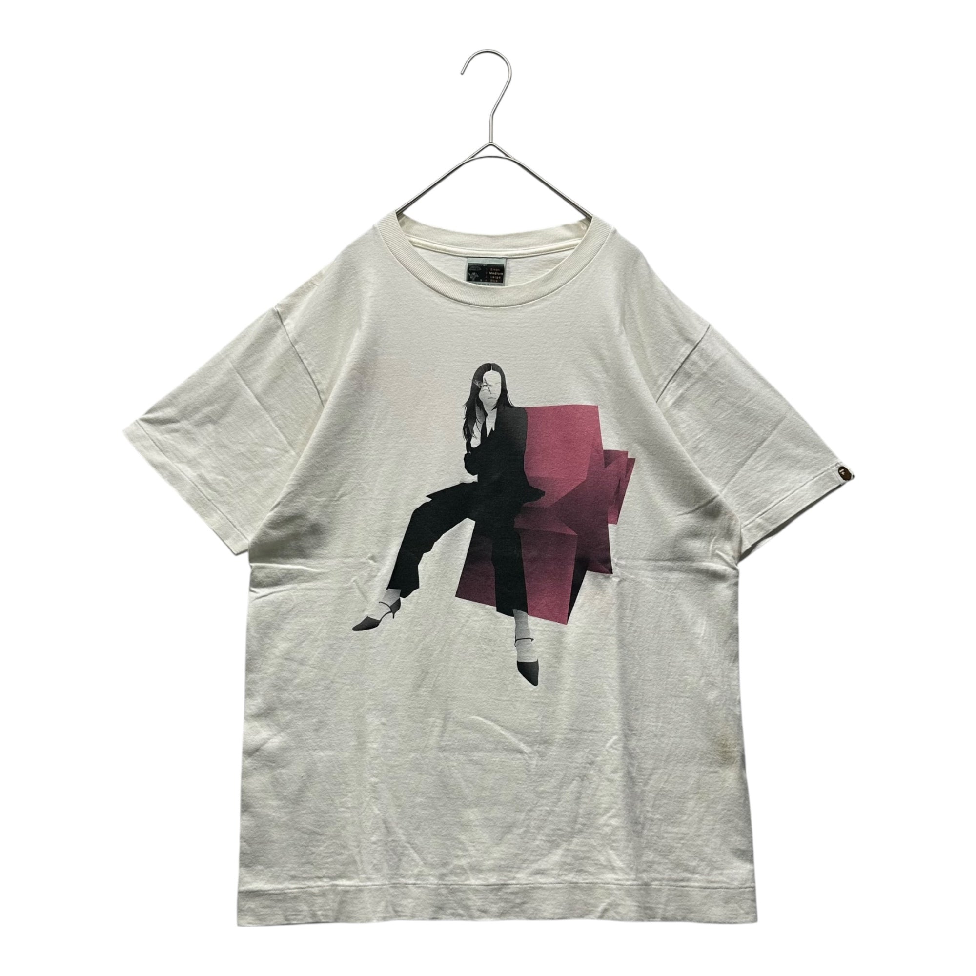 A BATHING APE(アベイシングエイプ) 90~00's STAR GIRL T-SHIRT スター ガール Tシャツ 90~00年代 M ホワイト×ブラック×パープル