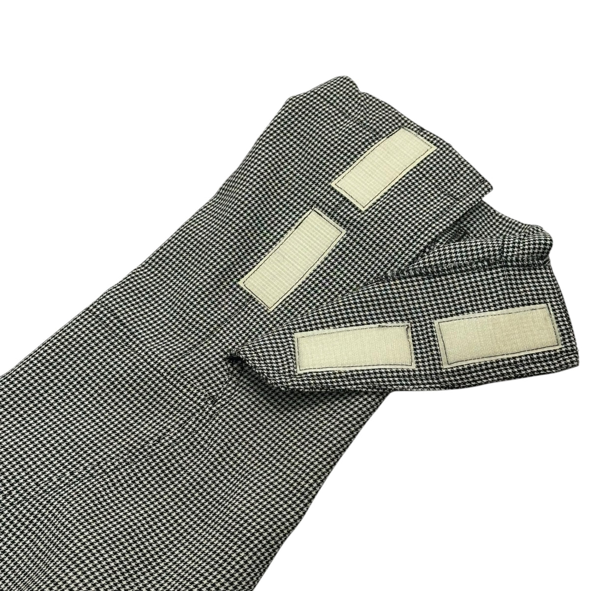 robe de chambre COMME des GARCONS(ローブドシャンブルコムデギャルソン) 1999SS Checkered trousers with Velcro cuffs 裾マジックテープ チェック スラックス パンツ RP10019S S ブラック×アイボリー AD1998 90s アーカイブ