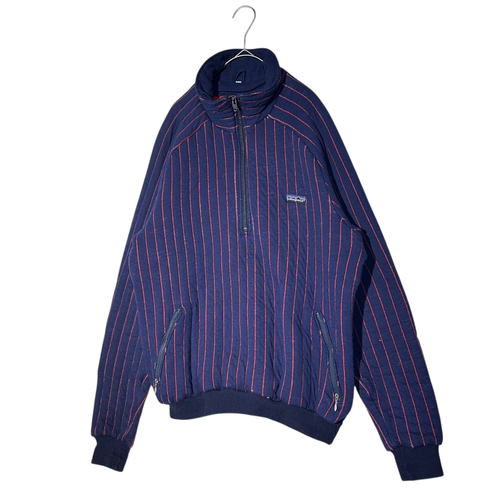 Patagonia(パタゴニア) 80's Quilt Again Half Zip Pullover キルト アゲイン ハーフジップ プルオーバー XL ネイビー×レッド 80年代 ヴィンテージ ジャケット