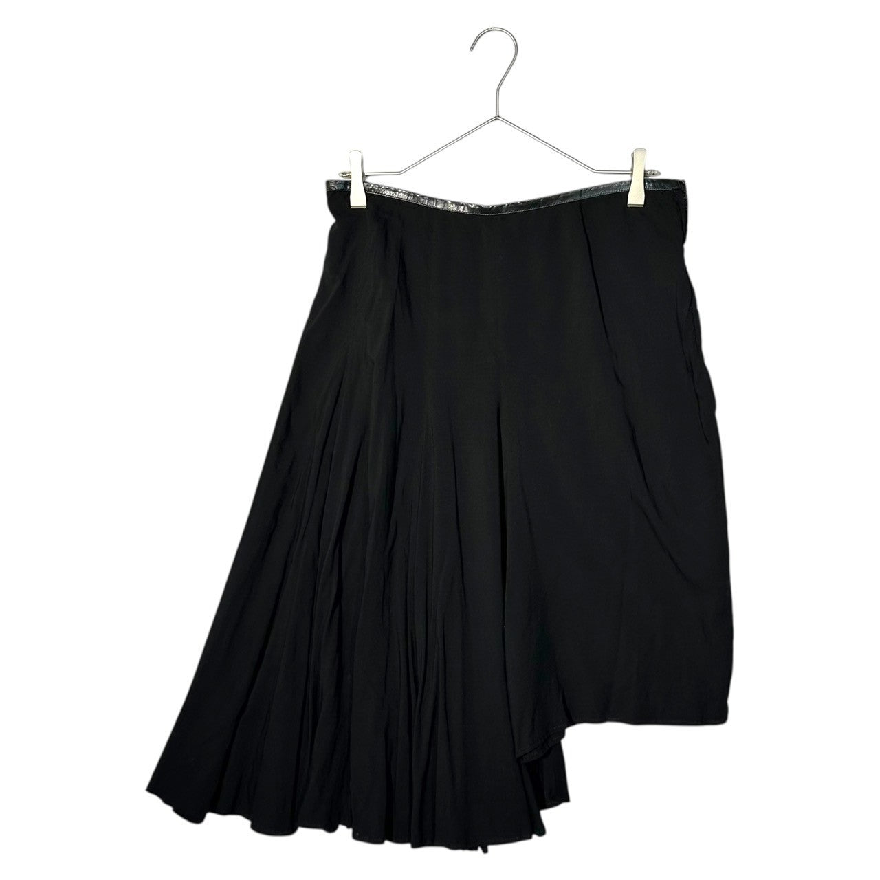YOHJI YAMAMOTO(ヨウジヤマモト) 11AW Asymmetrical pleated skirt アシンメトリー プリーツ スカート FP-S02-206 2(M程度) ブラック