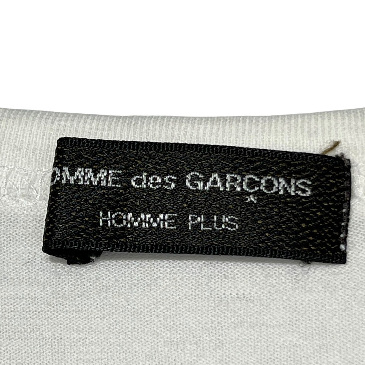 COMME des GARCONS HOMME PLUS(コムデギャルソンオムプリュス) 99SS Chest logo crew neck T-shirt 胸ロゴ クルーネック Tシャツ 90年代 PT-100550 FREE ホワイト AD1998