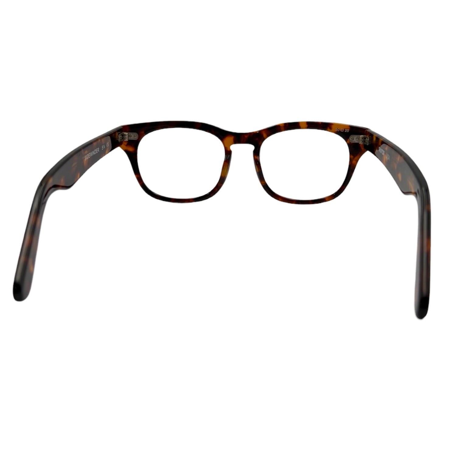 SHURON(シュロン) USA made SIDEWINDER サイドワインダー 鼈甲 5 3/4 50□20 ブラック ウェリントン 眼鏡 メガネ サングラス