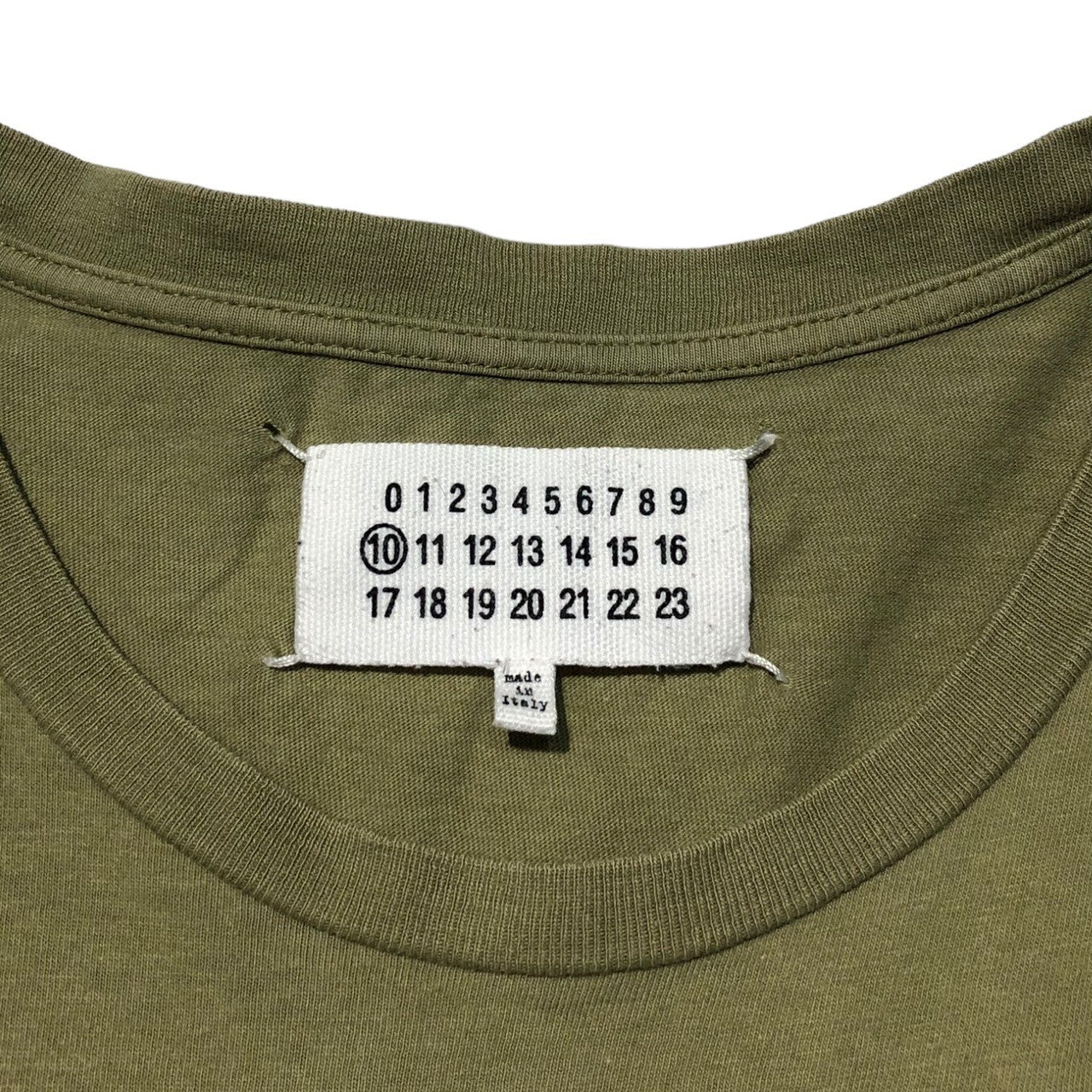 Maison Martin Margiela(メゾン マルタンマルジェラ) 15SS Phothing print T-shirt ワンポイント  プリント Tシャツ S30GC0503 44(S程度) カーキ