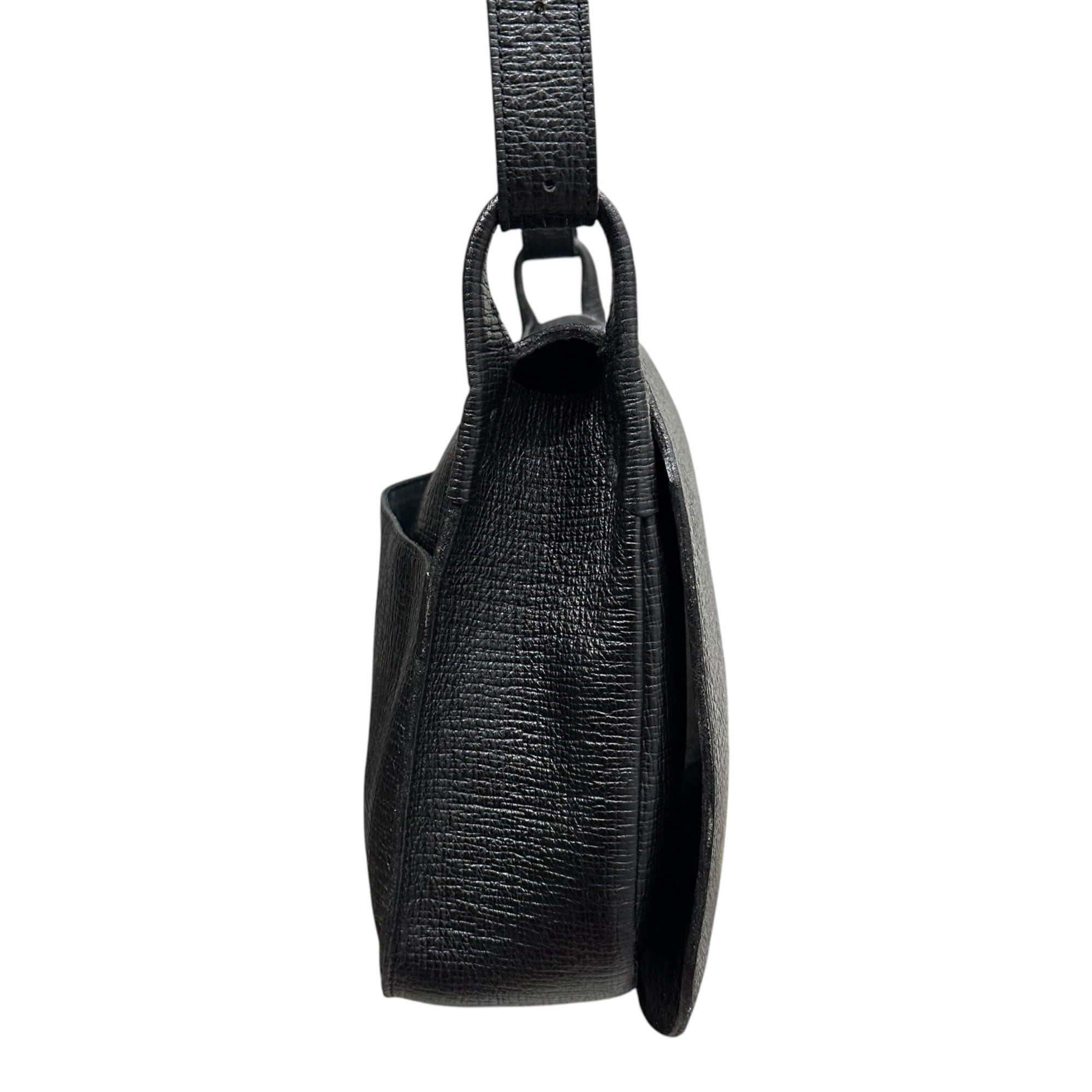 Jean Paul GAULTIER(ジャンポールゴルチエ) 1990's~2000's Precious Leather Postman Shoulder Bag プレシャス レザー ポストマン ショルダー バッグ ブラック 90年代～