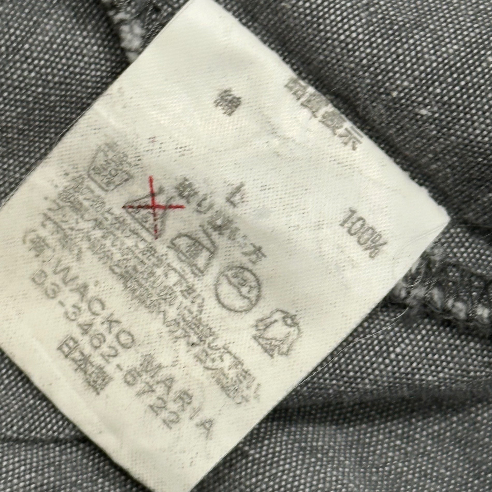 WACKO MARIA(ワコマリア) Embroideredlong sleeve shirt with logo patch ワッペン ロゴ 刺繡 長袖シャツ L グレー