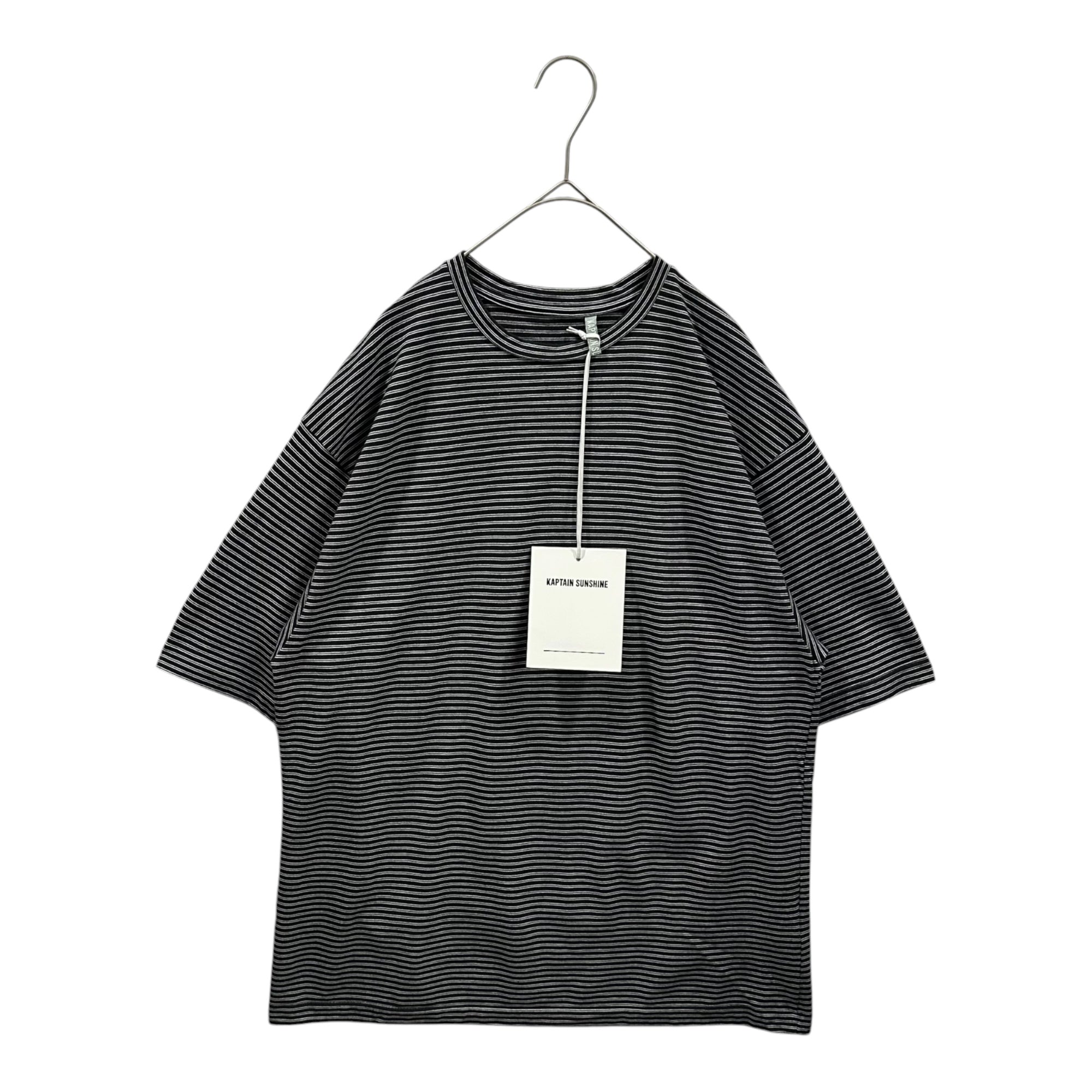 KAPTAIN SUNSHINE(キャプテンサンシャイン) Hard Twisted Border Jersey S/S Tee ボーダー 半袖 Tシャツ KS23SCS07 38 ブラック
