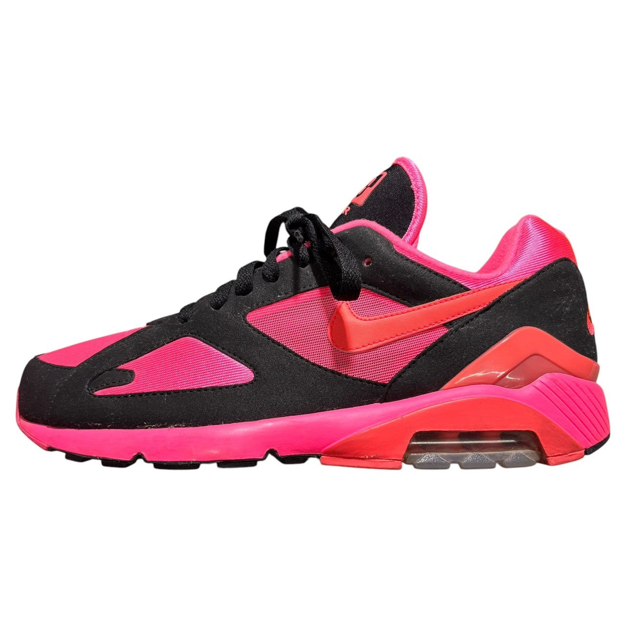 NIKE×COMME des GARCONS HOMME PLUS(ナイキ×コムデギャルソンオムプリュス) AIR MAX 180 エアマックス A04641-601 28cm ピンク×ブラック ローカット スニーカー