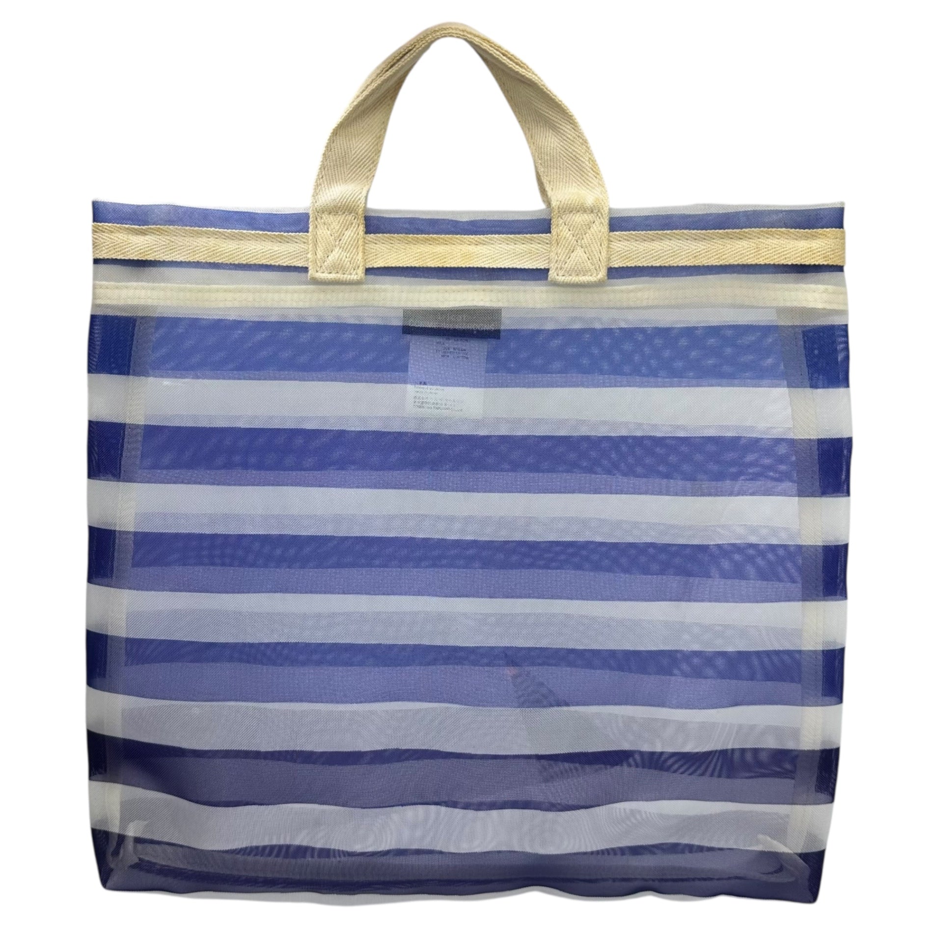 tricot COMME des GARCONS(トリココムデギャルソン) Border Mesh Tote Bag ボーダー メッシュ トート バッグ TK-K 204 ネイビー×ホワイト