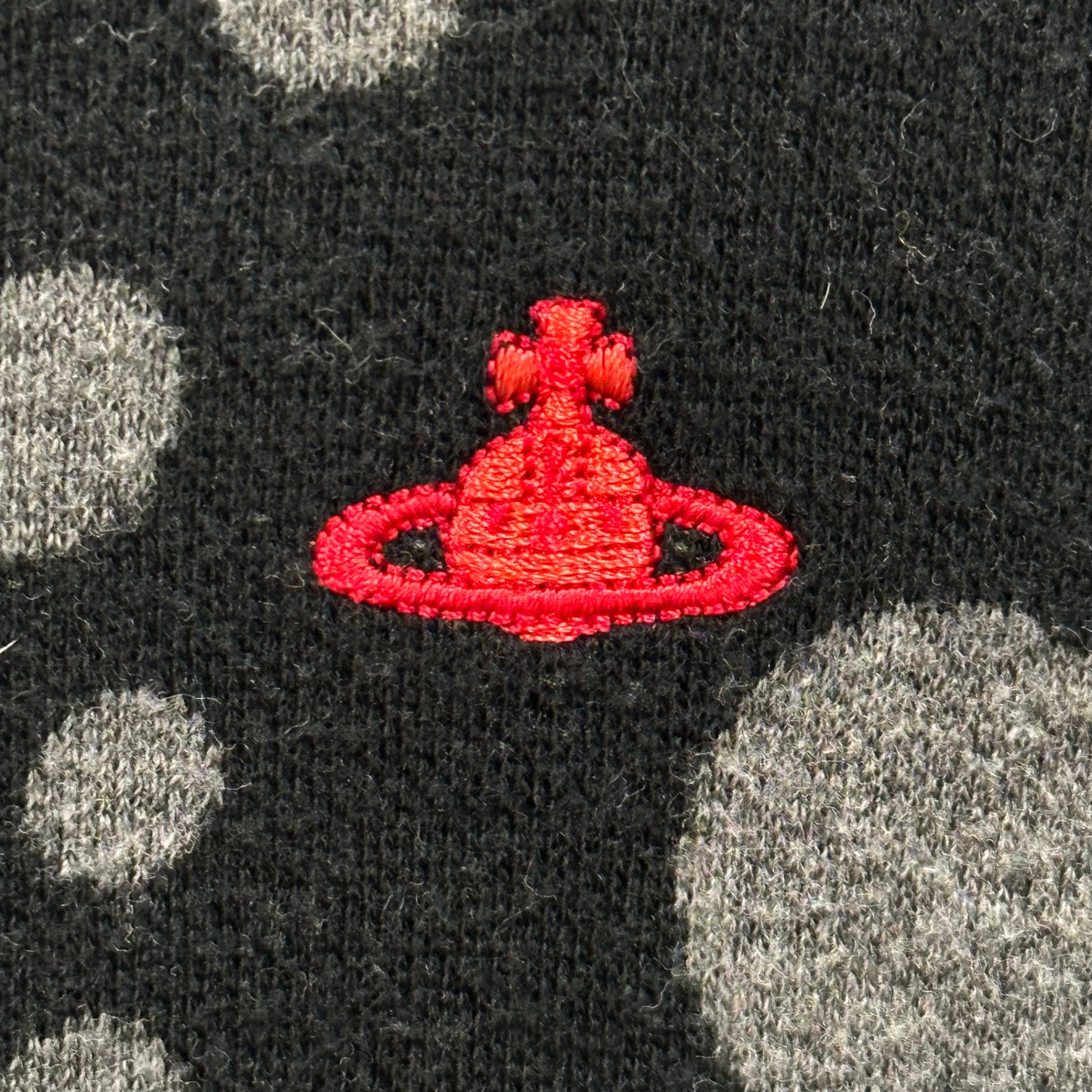 Vivienne Westwood RED LABEL CHOICE(ヴィヴィアンウエストウッドレッドレーベルチョイス) Random dot pattern sweatshirt dress ランダム ドット柄 スウェット ワンピース 16-55-571002 2(M程度) ブラック×グレー