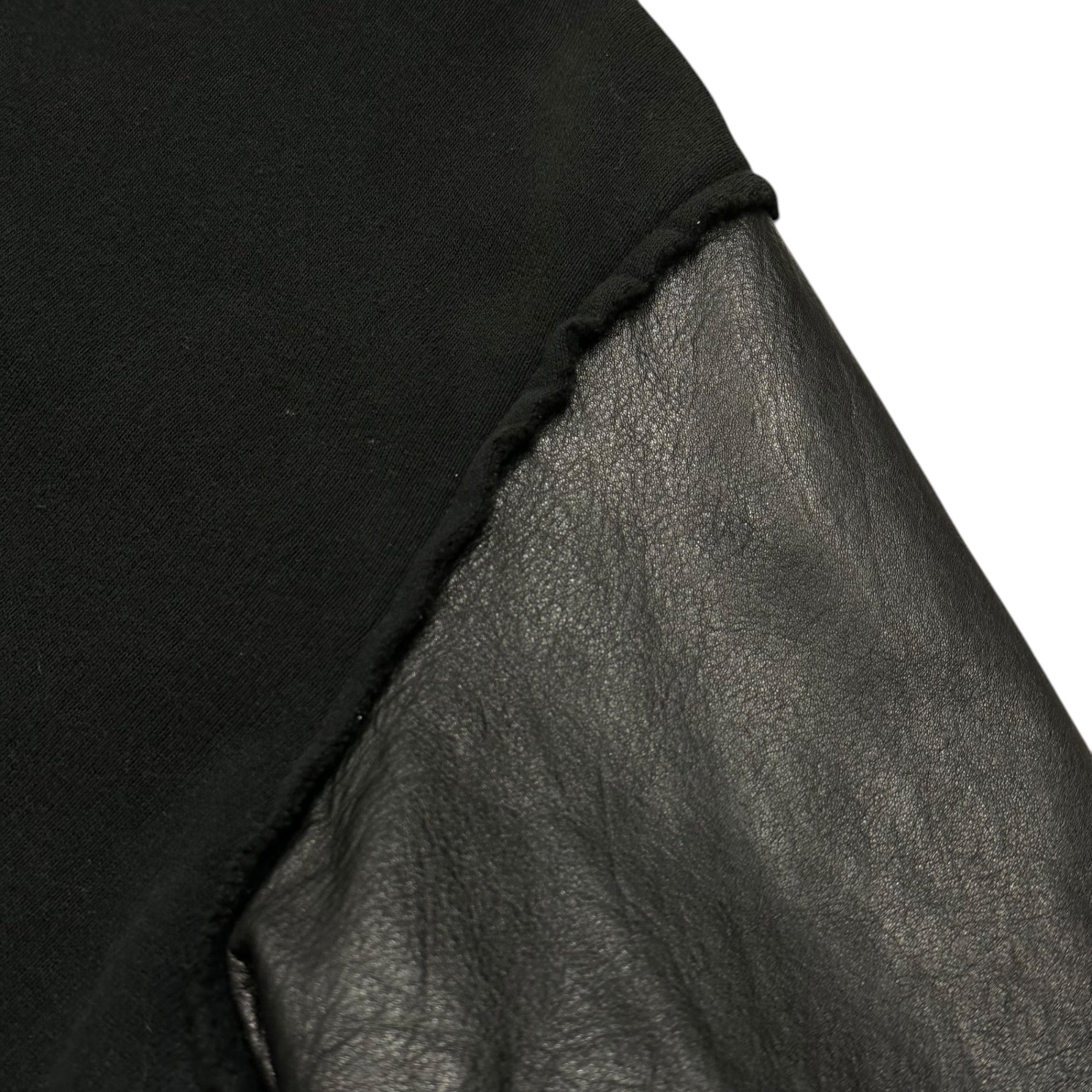 UNDERCOVERISM(アンダーカバイズム) 03AW Paper Doll Period Sleeve Leather Pullover Hoodie ペーパードール期 袖 レザー プルオーバー パーカー フーディー V281 M ブラック 2003年 パリコレ参加初の秋冬コレクション 稀少アイテム アンダーカバー