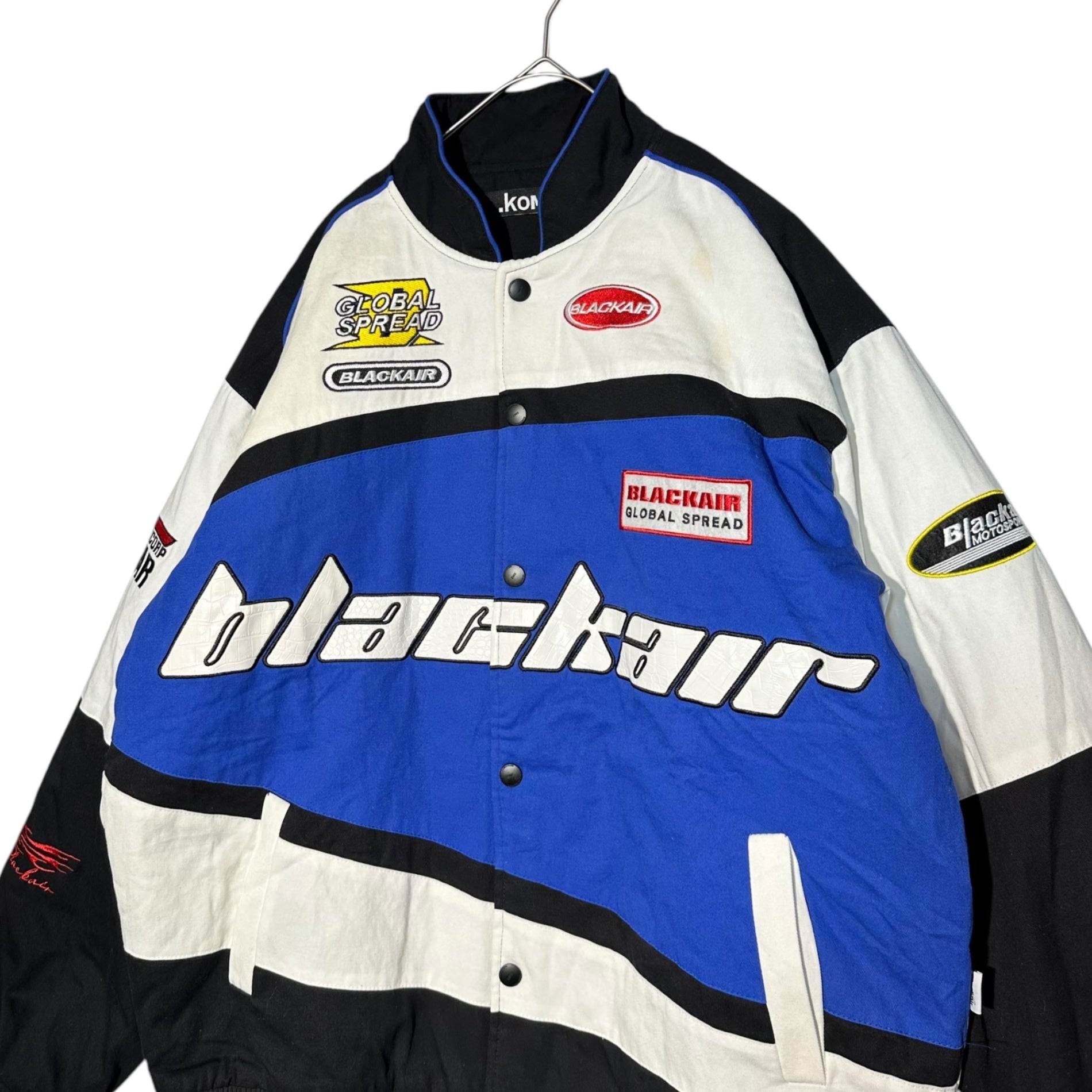 .KOM(ドットコム) racing jacket レーシング ジャケット 表記無し(L程度) ブルー ブルゾン ジャケット