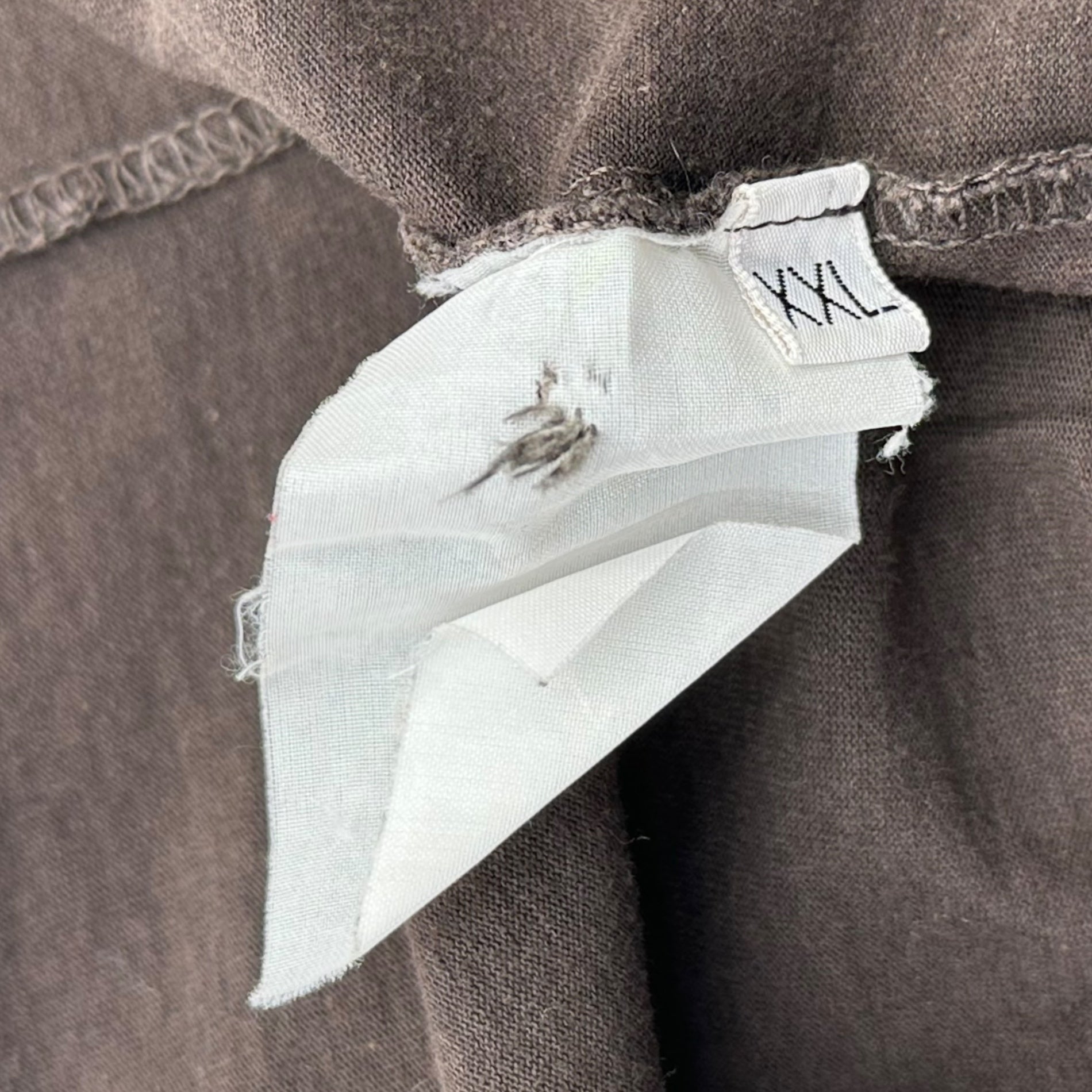 STONE ISLAND(ストーンアイランド) 00's Cutoff Logo Polo Shirt カットオフ ロゴ ポロ シャツ XXL ブラウン