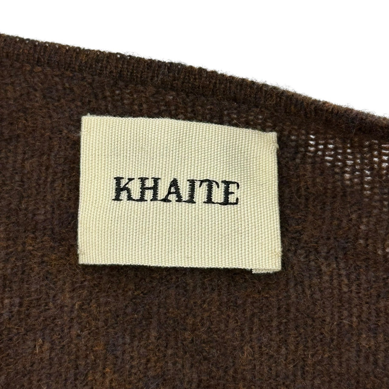 KHAITE(ケイト) Deep V-Neck Cashmere Pullover Knit ディープ  Vネック カシミア プルオーバー ニット 40(L) ブラウン