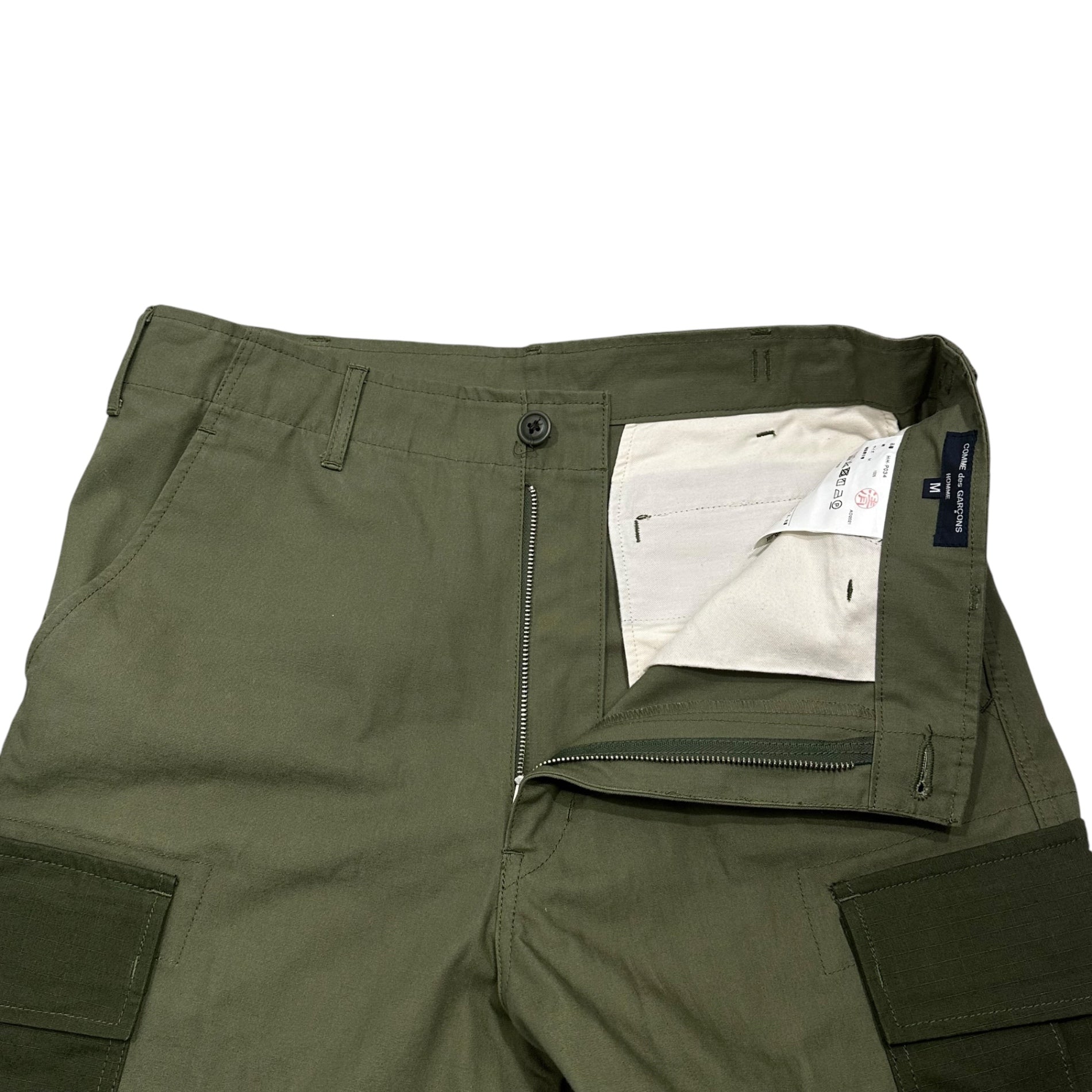 COMME des GARCONS HOMME(コムデギャルソンオム) 21AW Cotton Military Canvas Cargo Pants 綿 ミリタリー キャンバス カーゴ パンツ HH-P034 Ｍ オリーブ AD2021