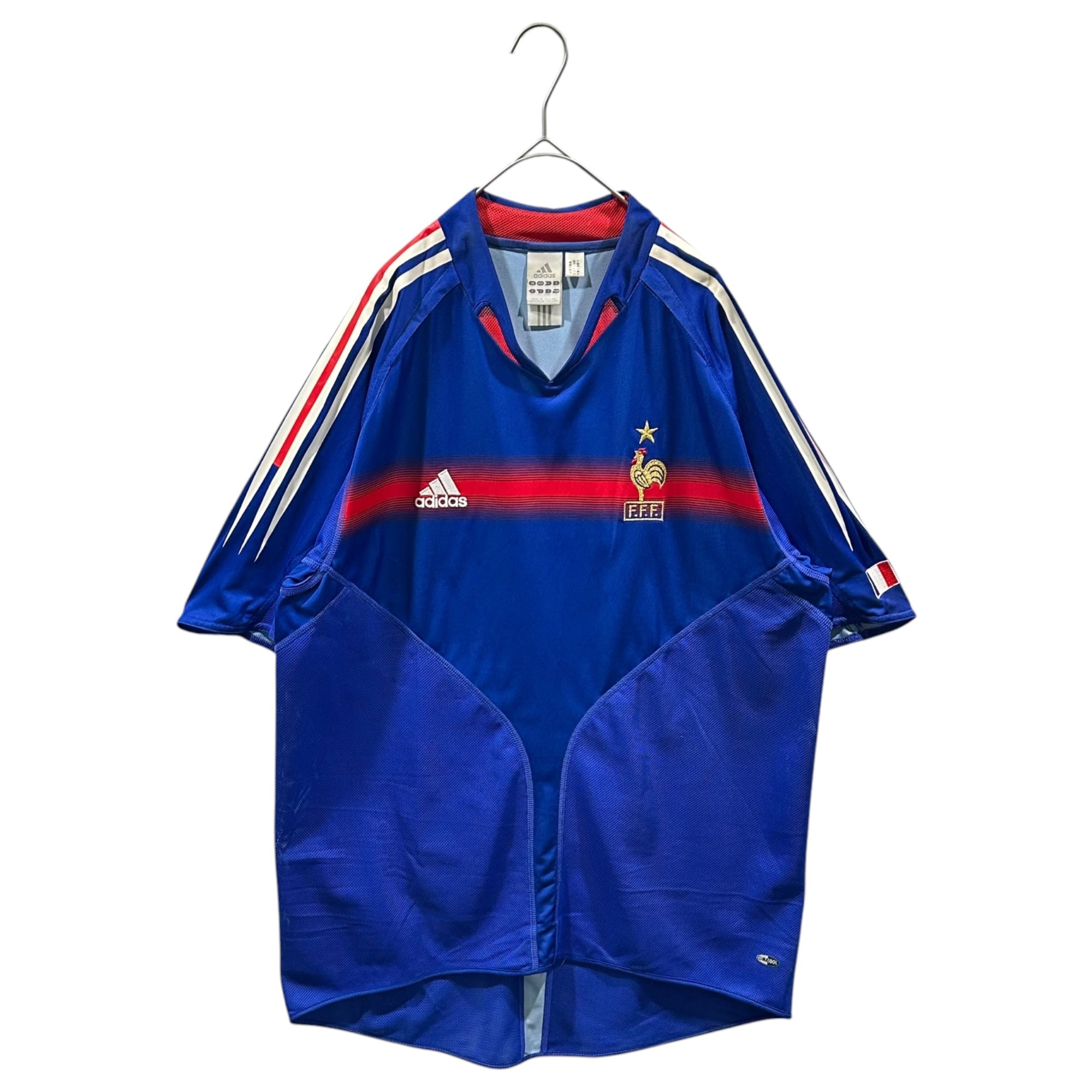adidas(アディダス) UEFA EURO 2004 Portugal Tournament Model: France National Team Match Jersey ポルトガル大会 使用モデル フランス代表 ゲームシャツ TRI001 331730 2XO ブルー 2004-2005 ヴィンテージ