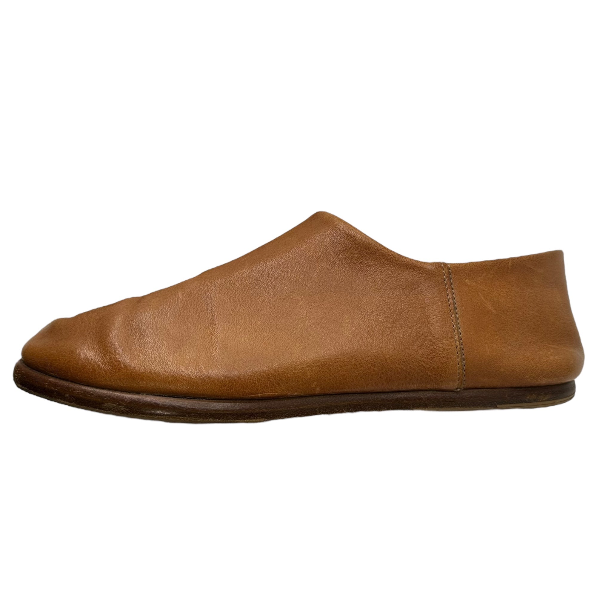 MAISON MARGIELA(メゾンマルジェラ) Tabi Babouche 足袋 バブーシュ レザー スリッポン 41(26.5cm程度) キャメル